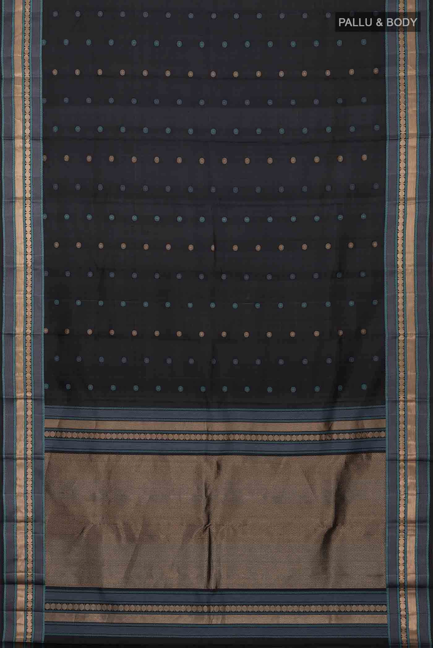 Black Kanchipuram Silk Saree