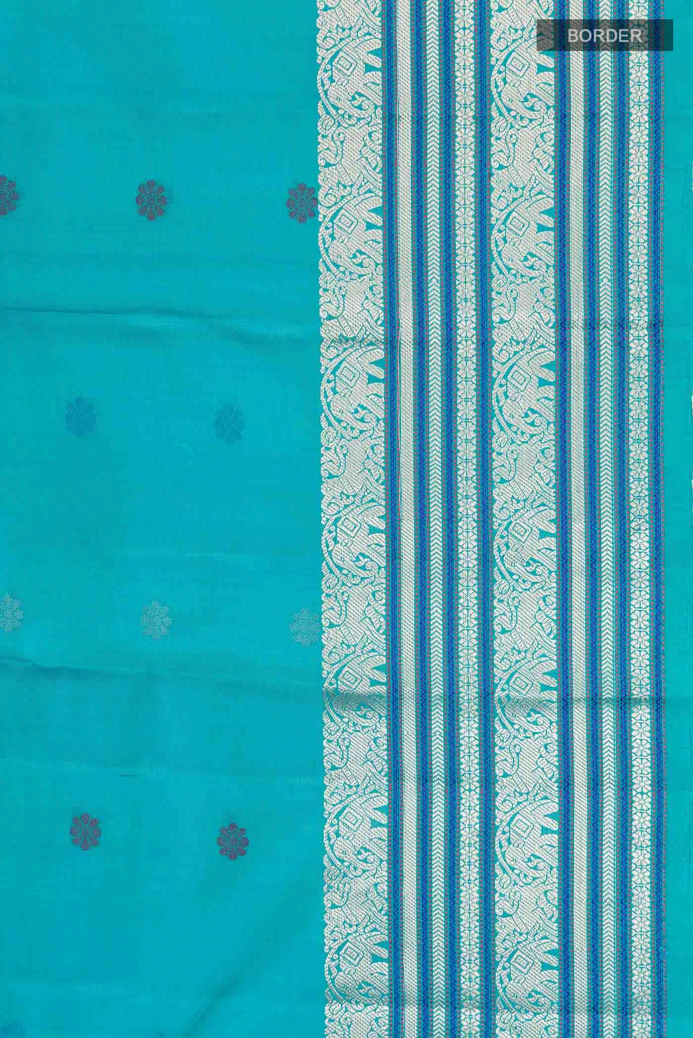 Blue Kanchipuram Silk Saree