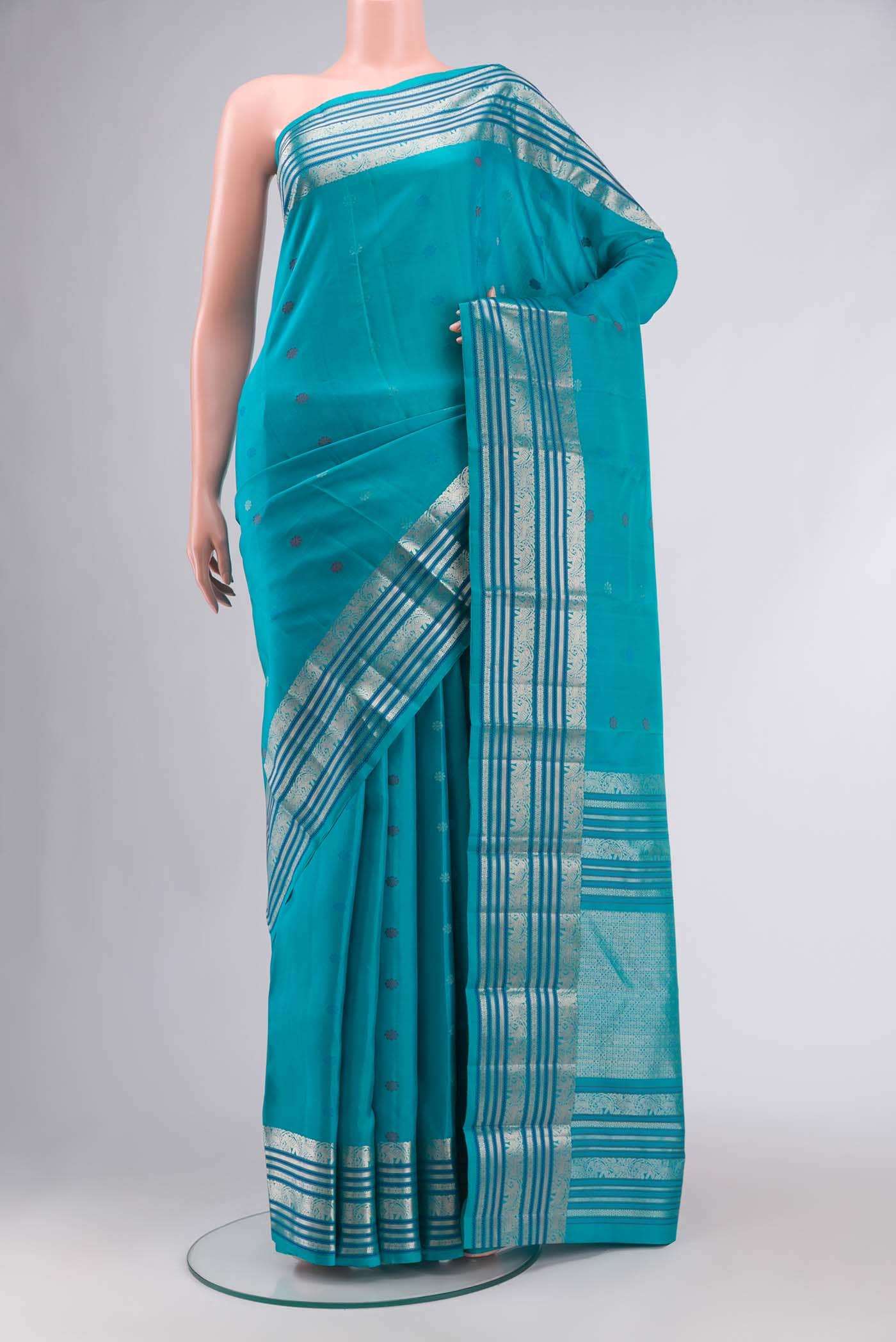 Blue Kanchipuram Silk Saree