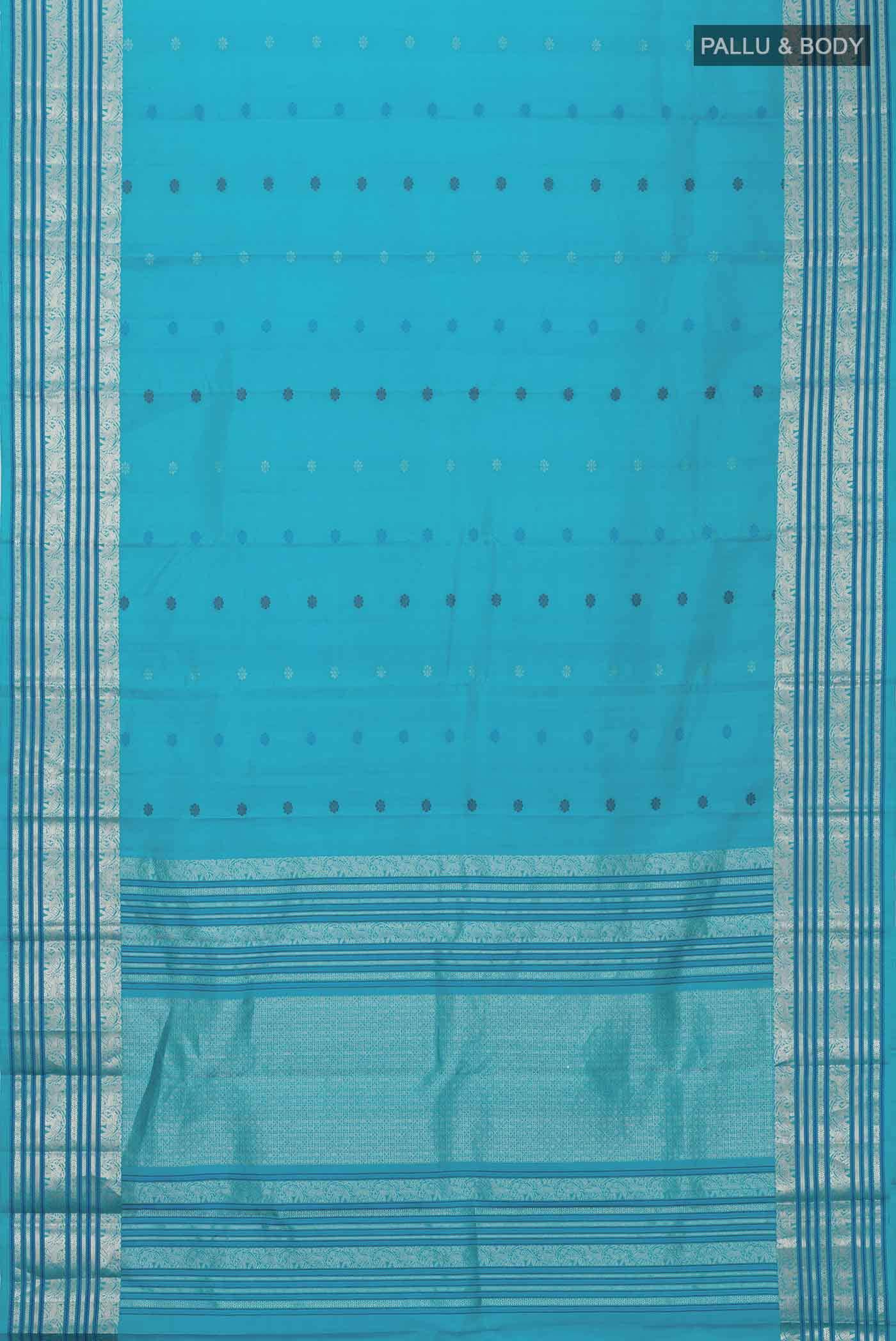 Blue Kanchipuram Silk Saree