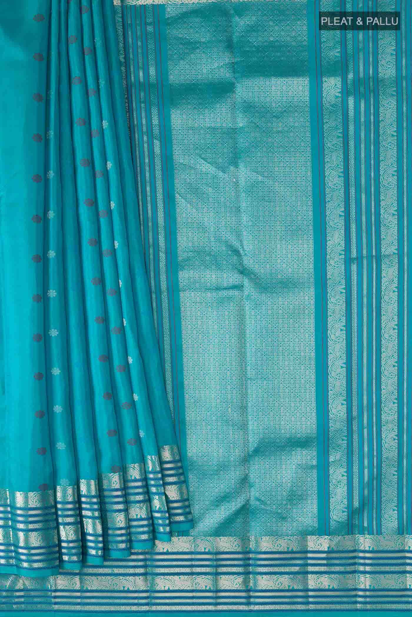 Blue Kanchipuram Silk Saree