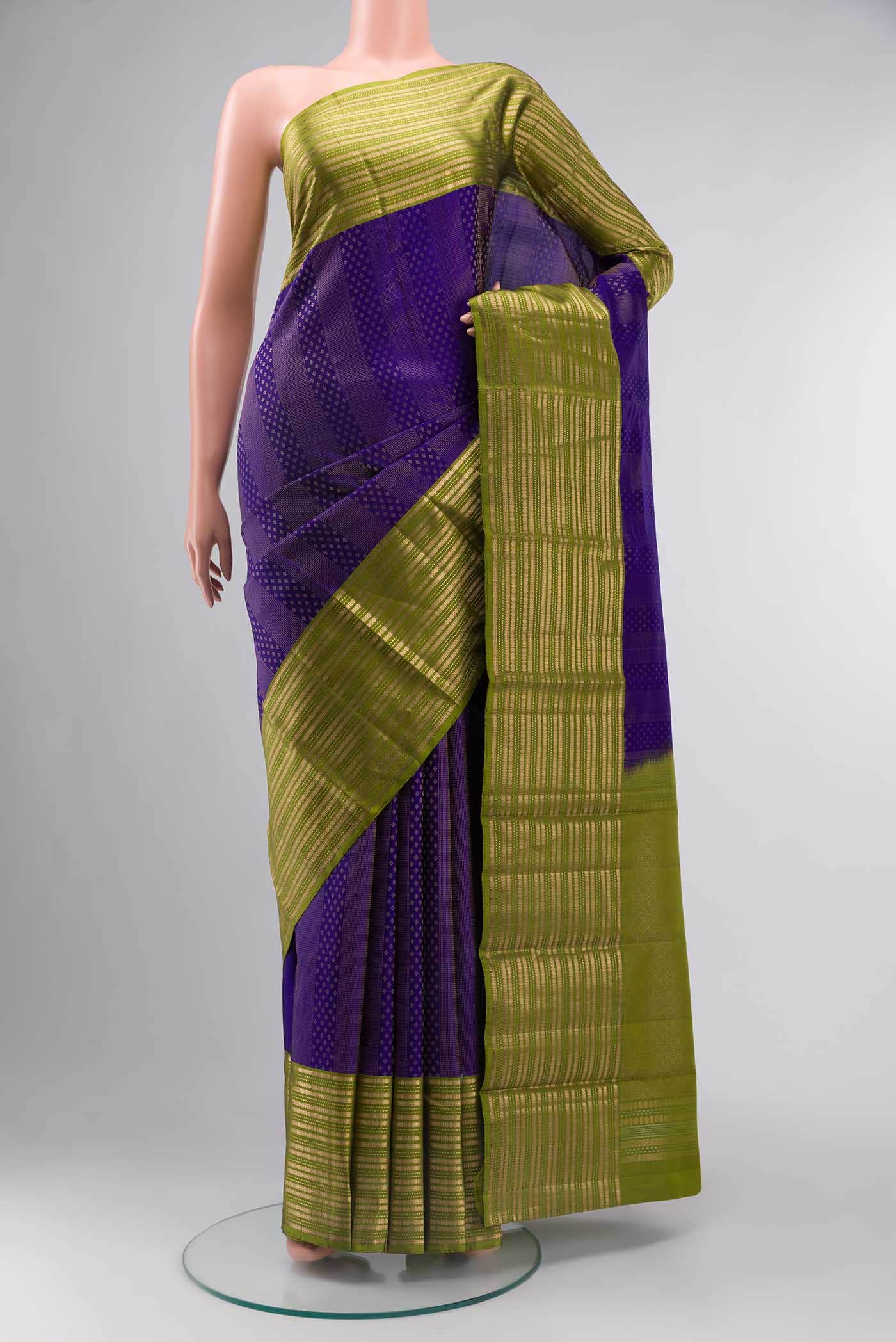 Blue Kanchipuram Silk Saree