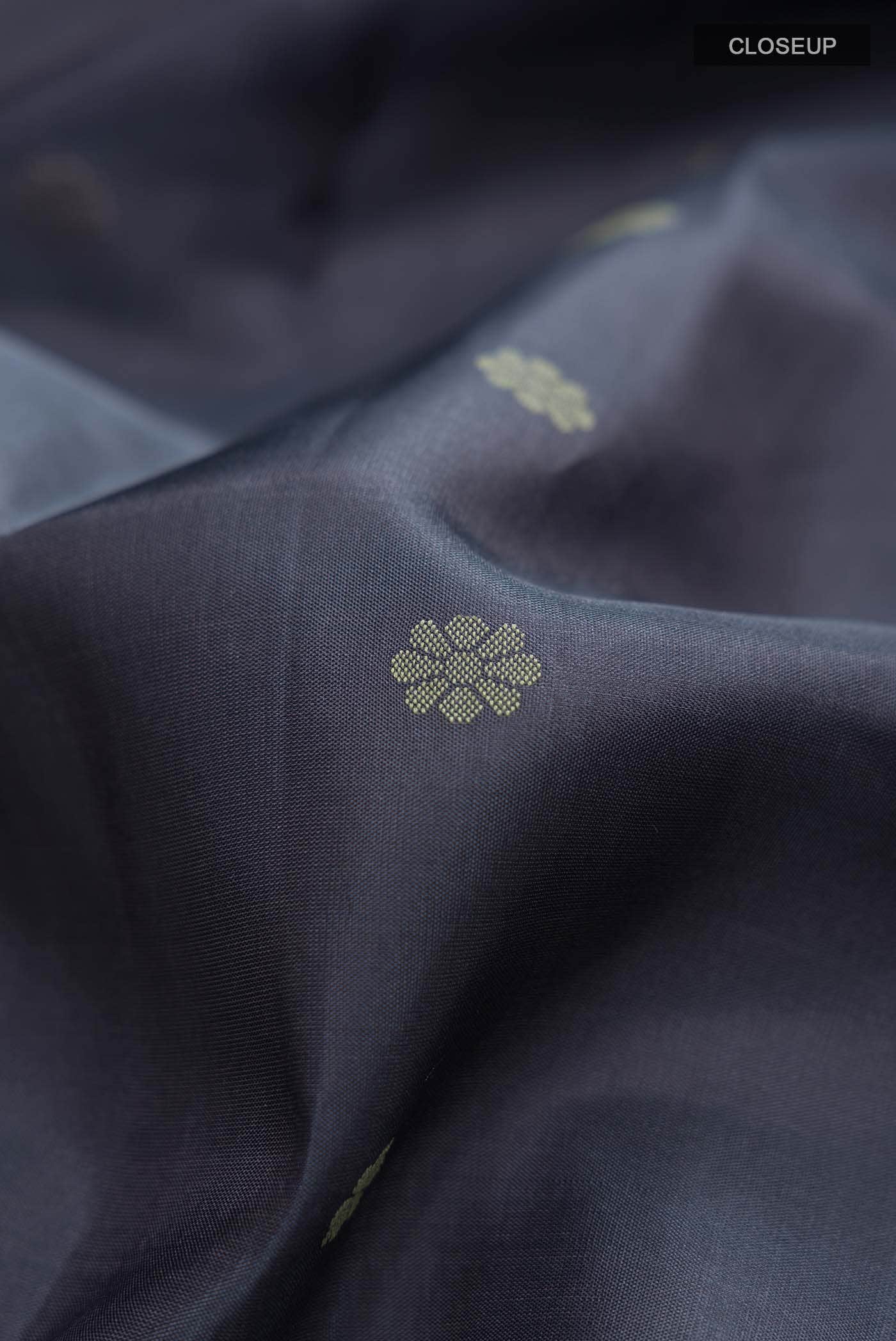 Grey Kanchipuram Silk Saree