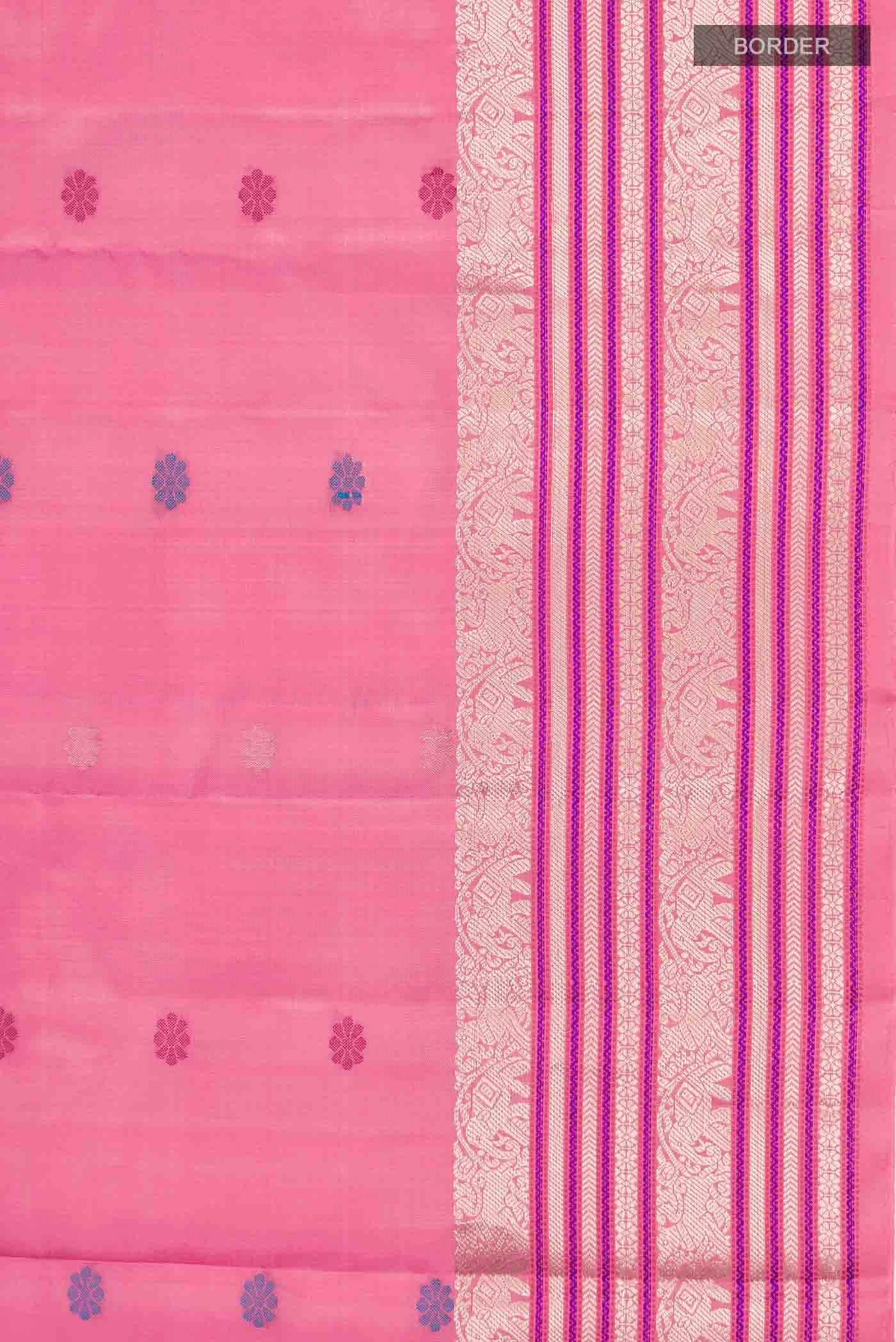 Pink Kanchipuram Silk Saree