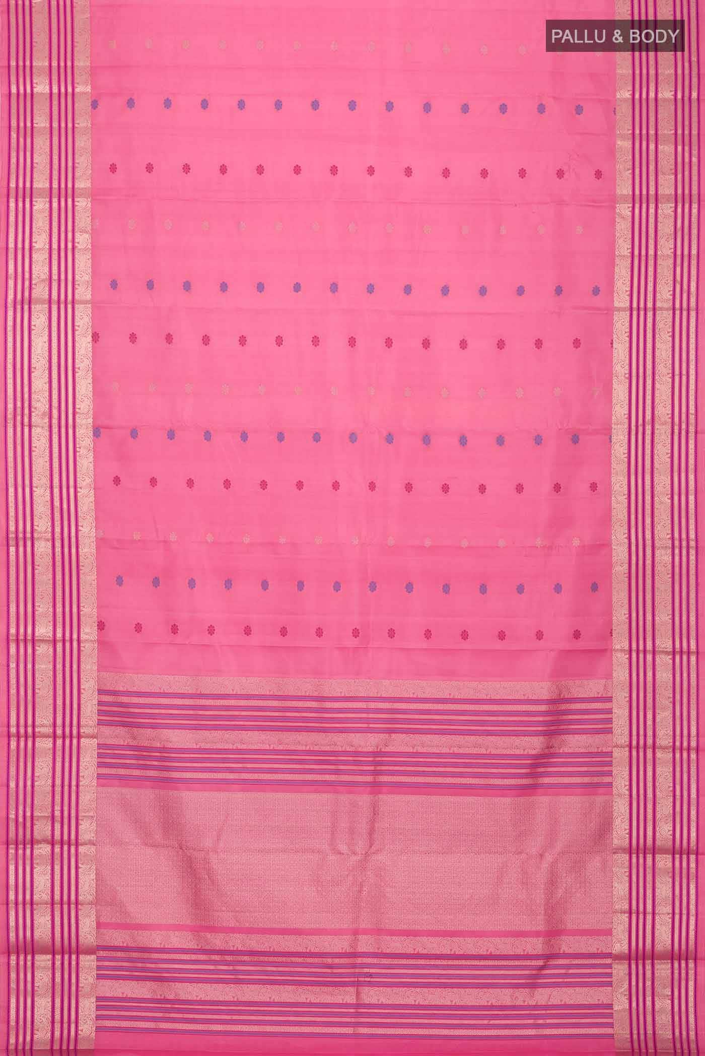 Pink Kanchipuram Silk Saree