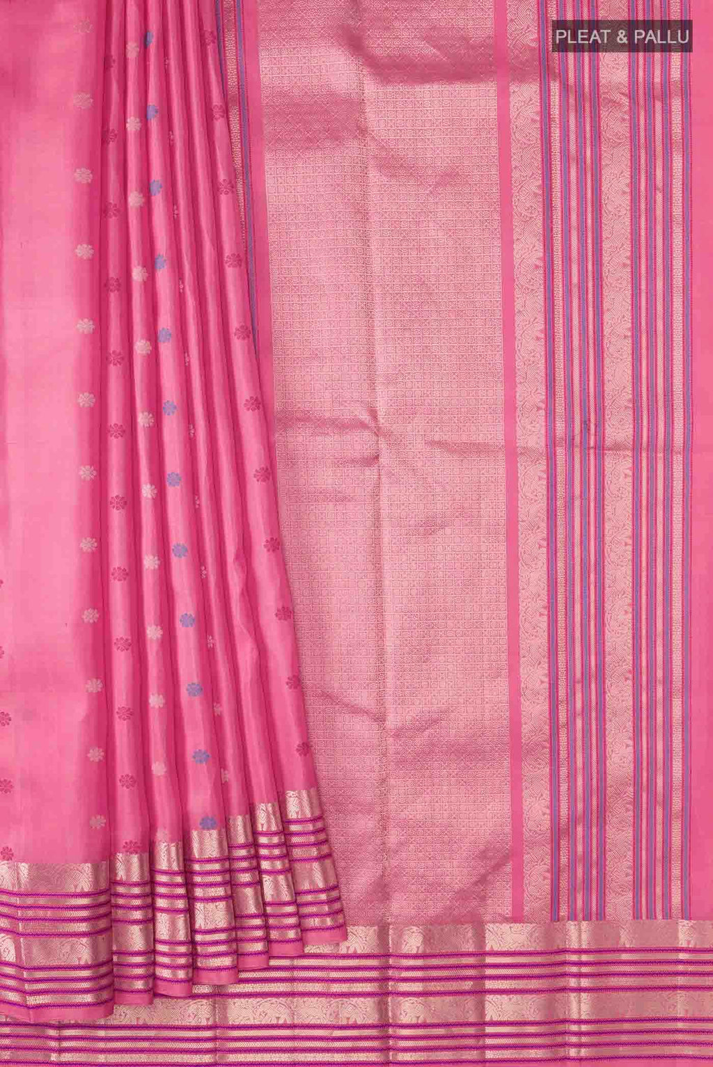 Pink Kanchipuram Silk Saree