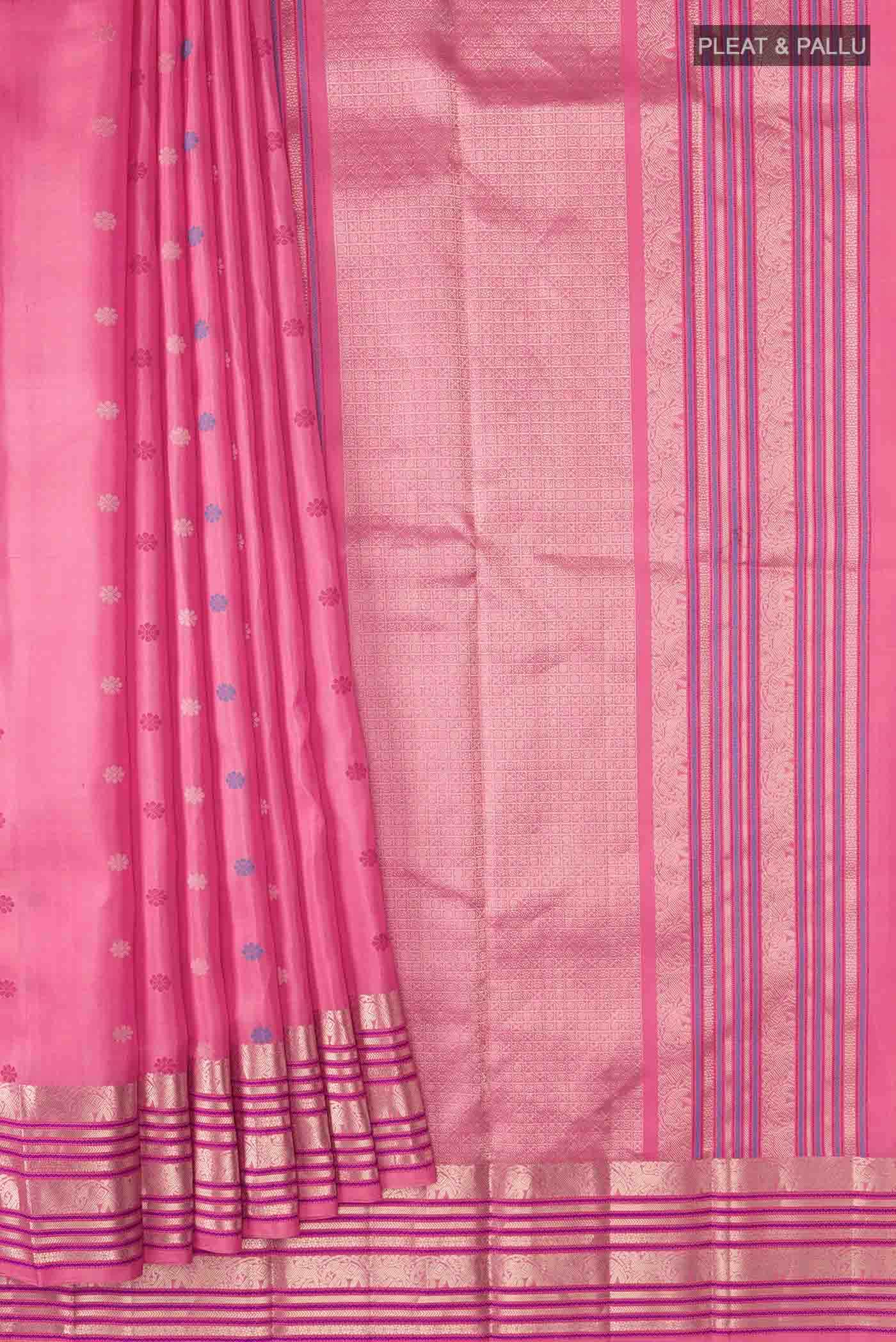 Pink Kanchipuram Silk Saree