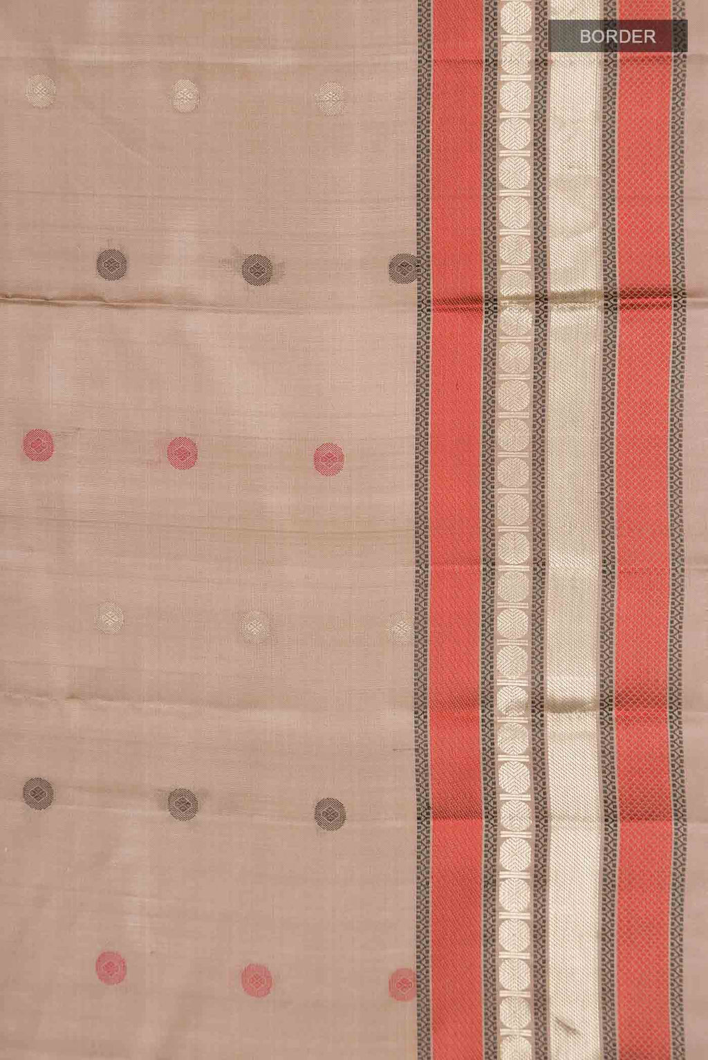 Dark Beige Kanchipuram Silk Saree