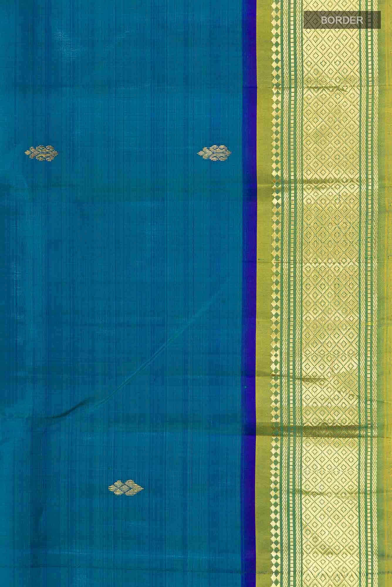 Blue Kanchipuram Silk Saree