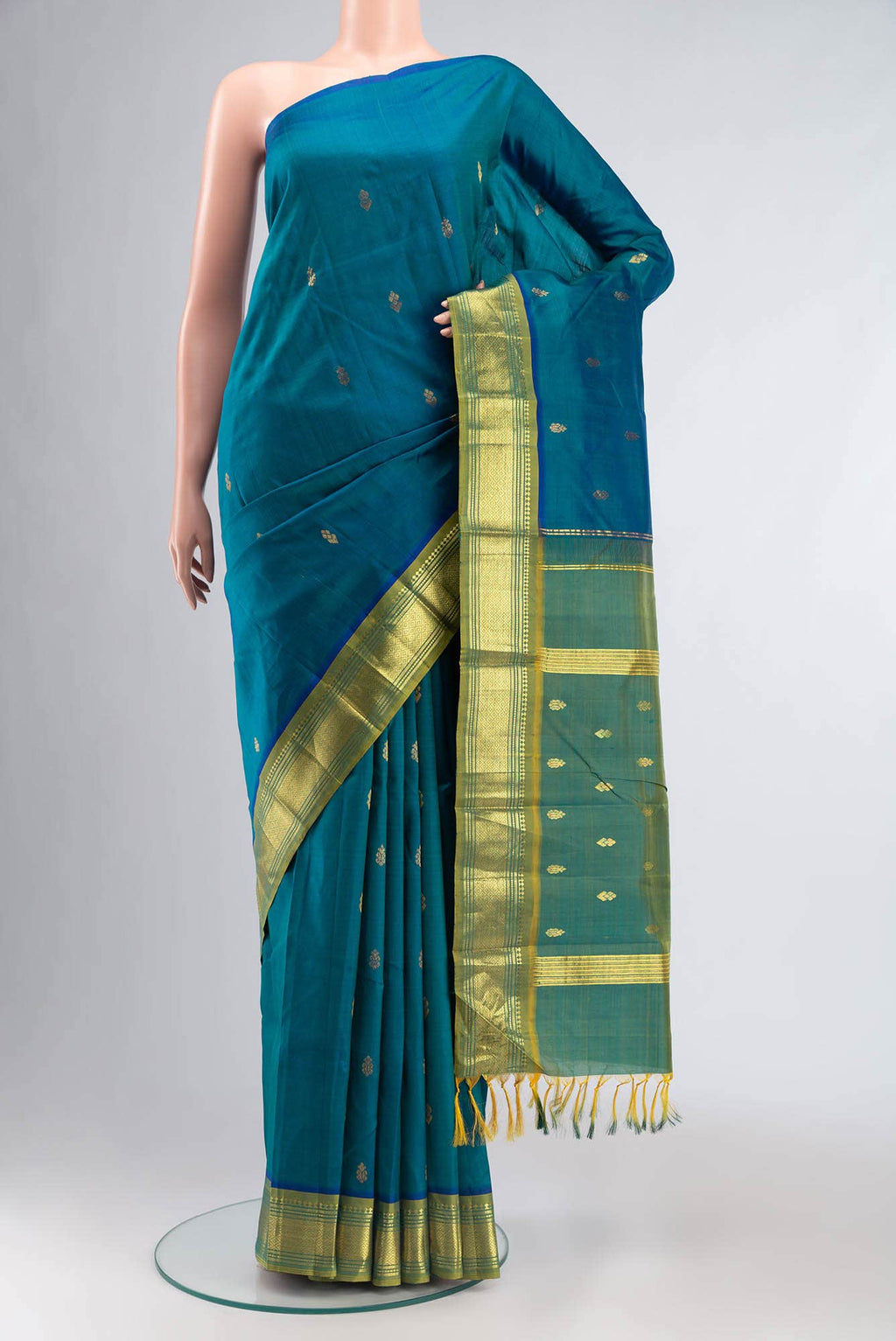Blue Kanchipuram Silk Saree