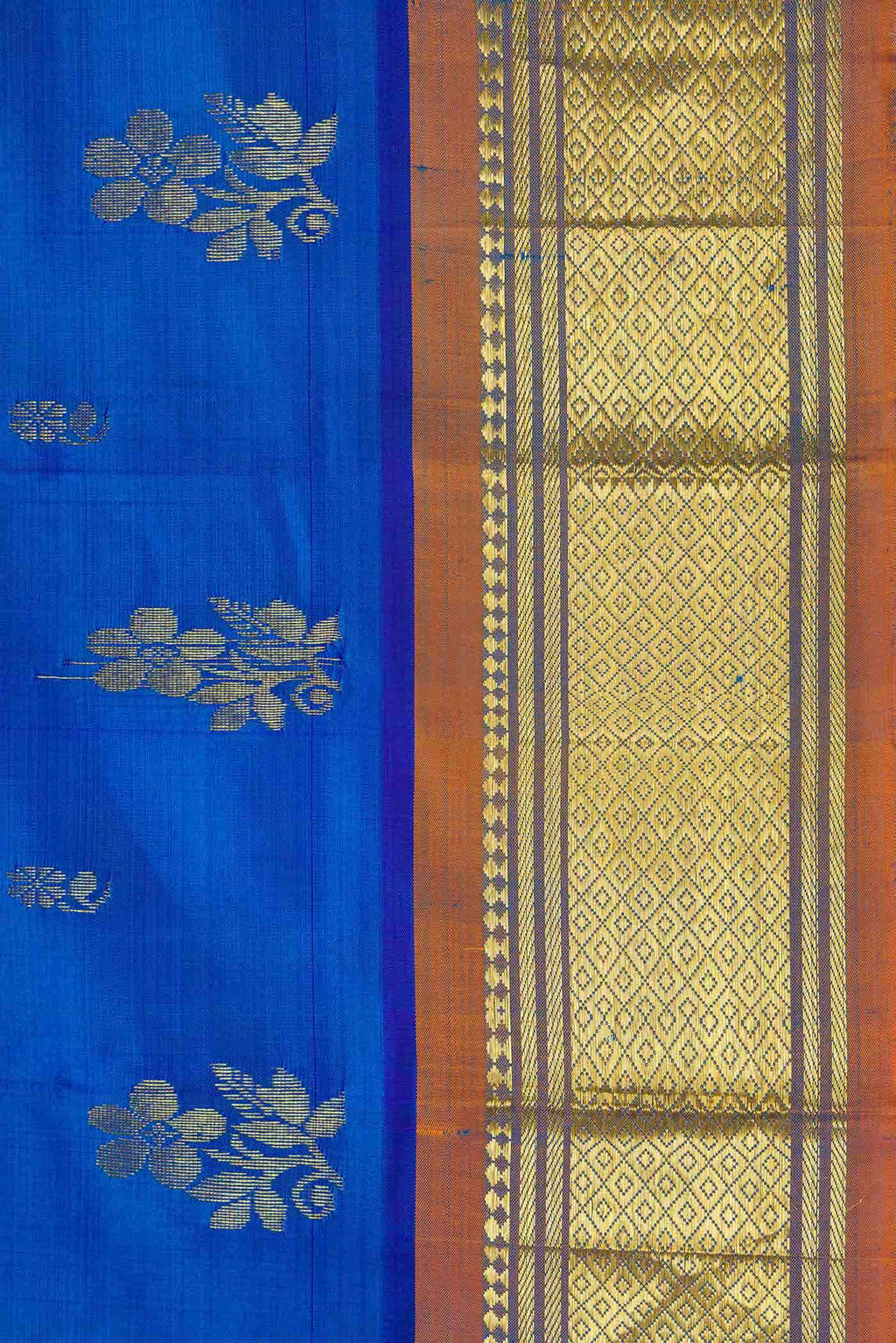 Parrot Green Dual Tone Kanchipuram Silk Saree