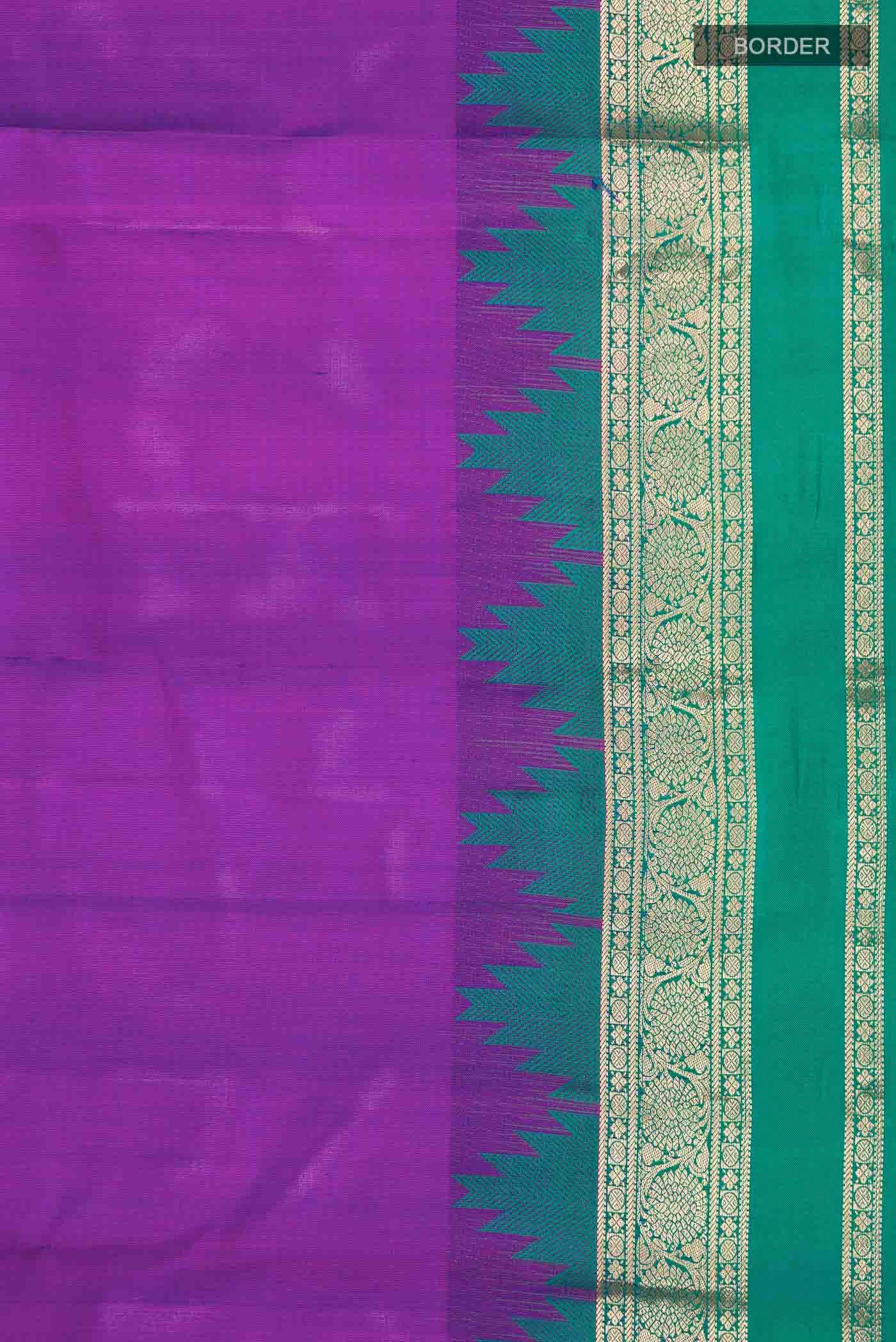 Purple Kanchipuram Silk Saree