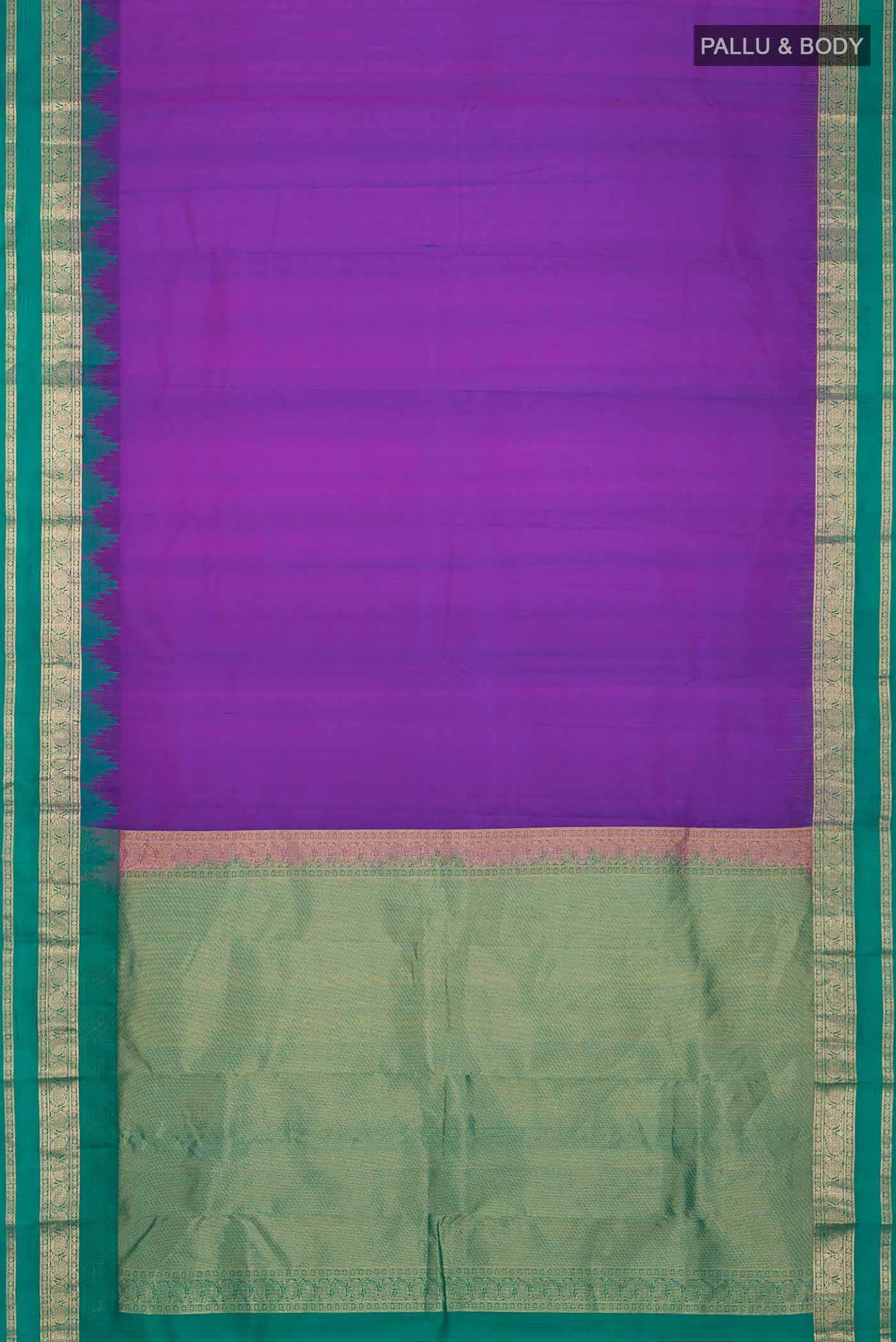 Purple Kanchipuram Silk Saree
