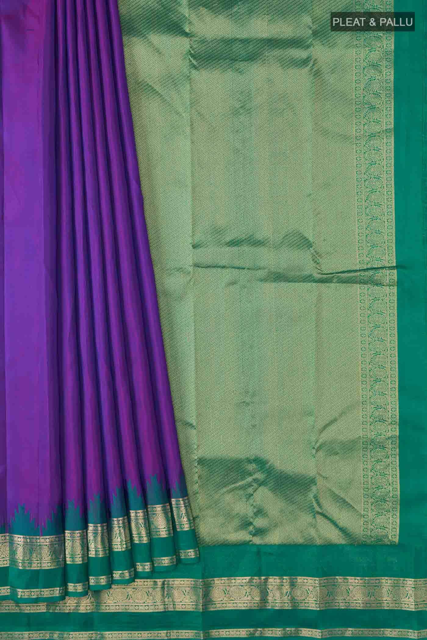 Purple Kanchipuram Silk Saree