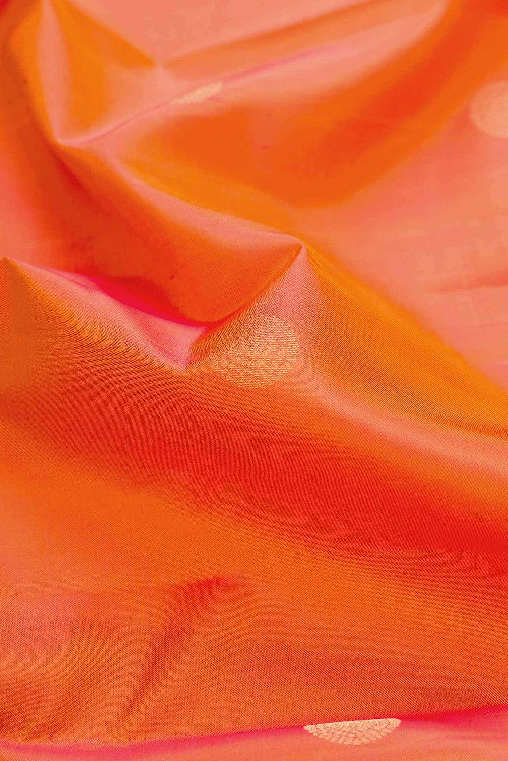 Orange Dual Tone Kanchipuram Silk Saree