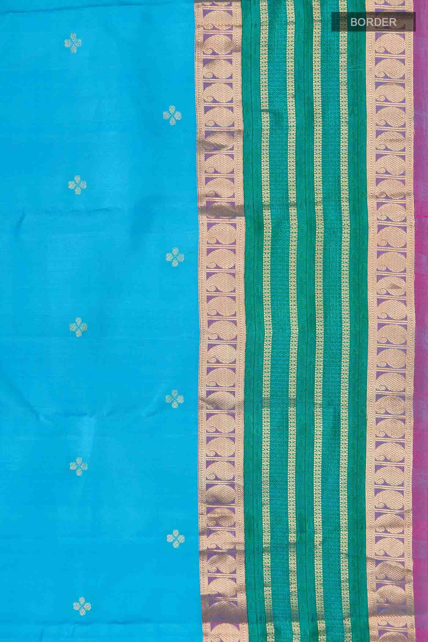 Blue Kanchipuram Silk Saree