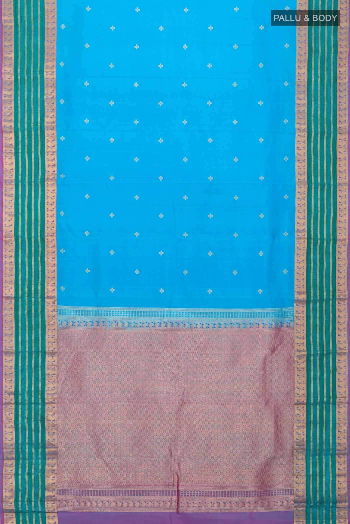 Blue Kanchipuram Silk Saree