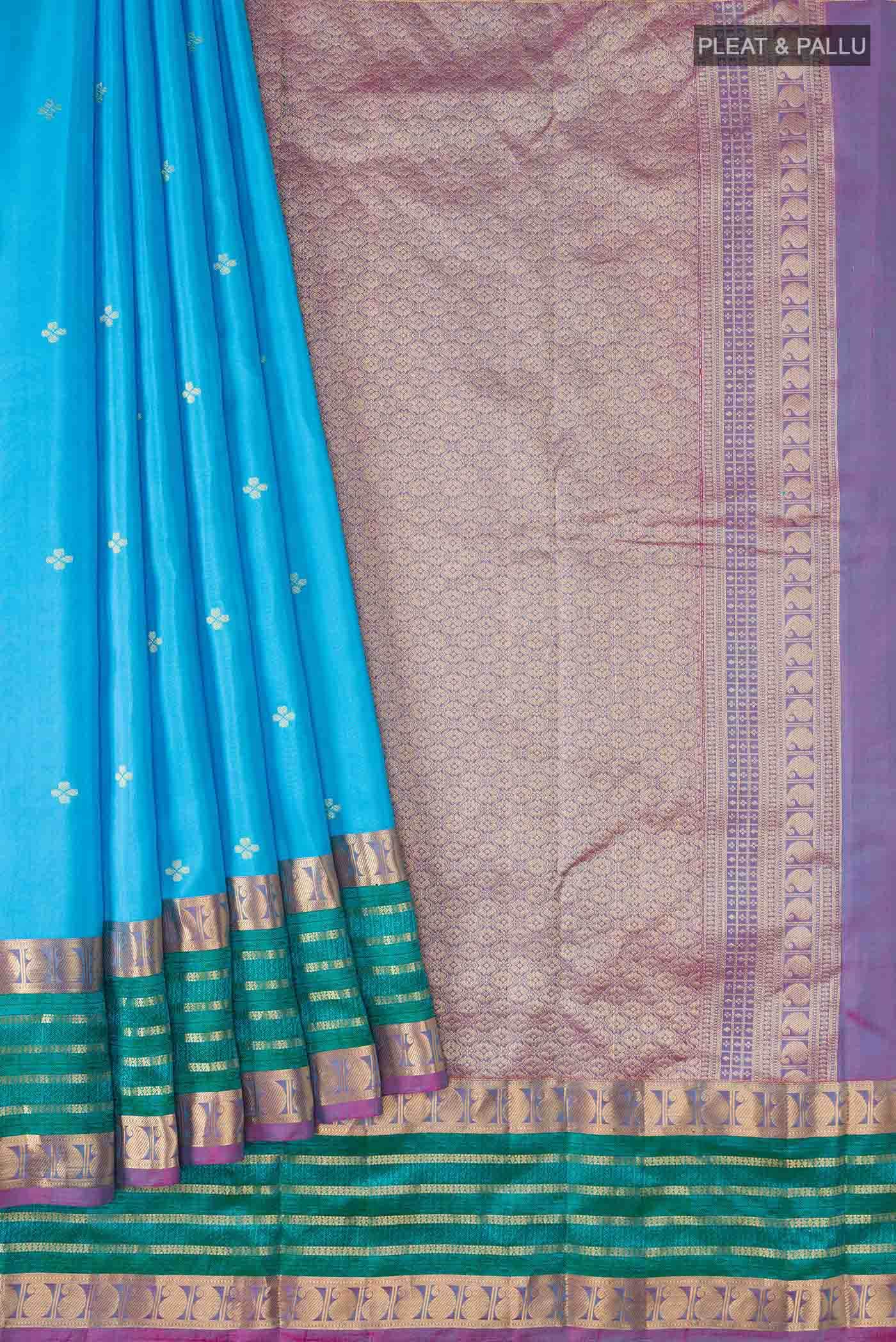 Blue Kanchipuram Silk Saree