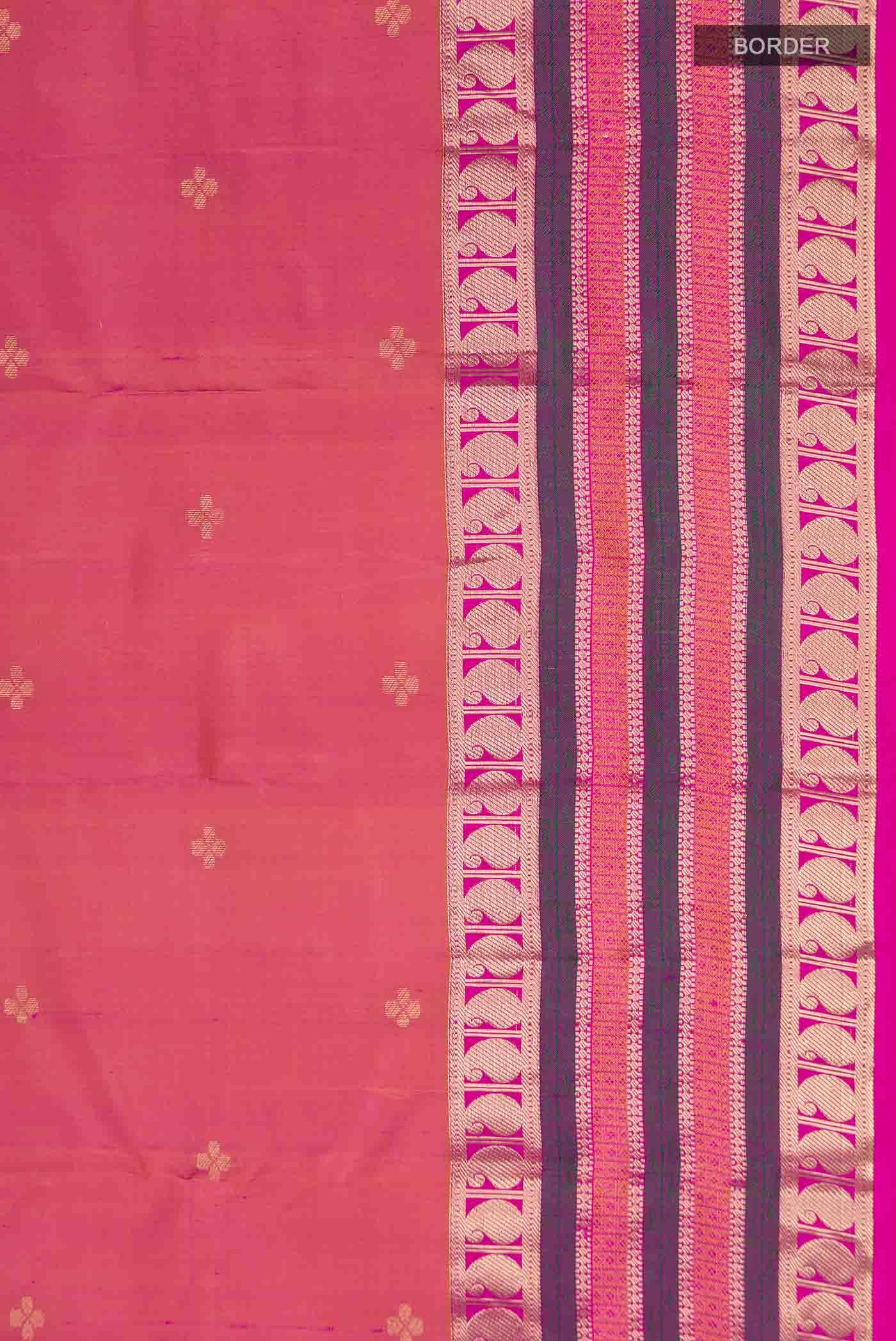 Orange Kanchipuram Silk Saree