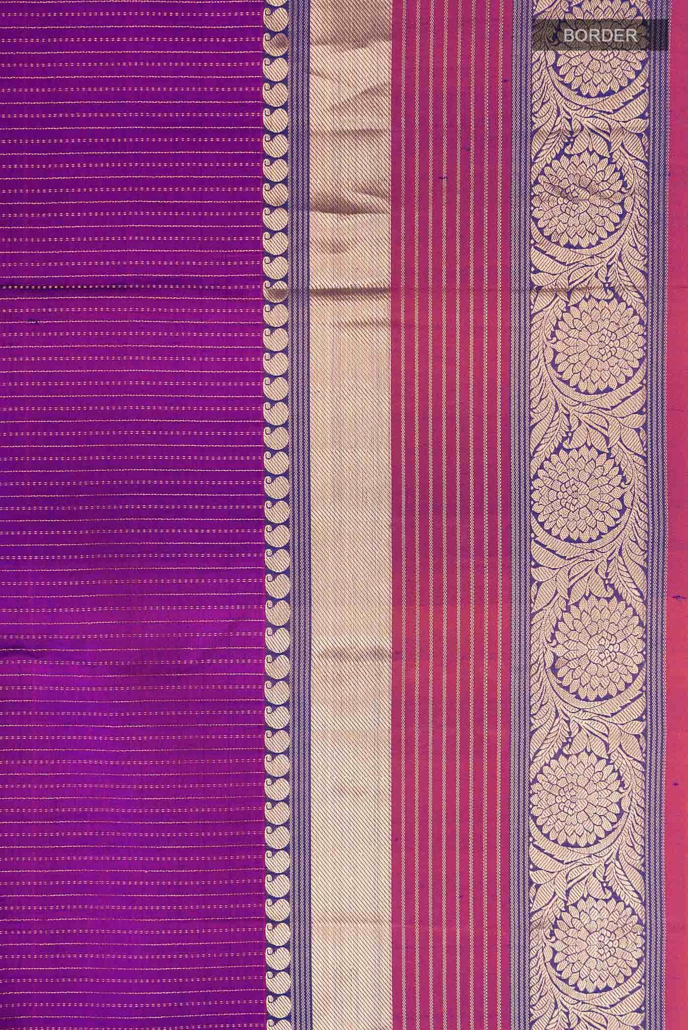 Purple Kanchipuram Silk Saree