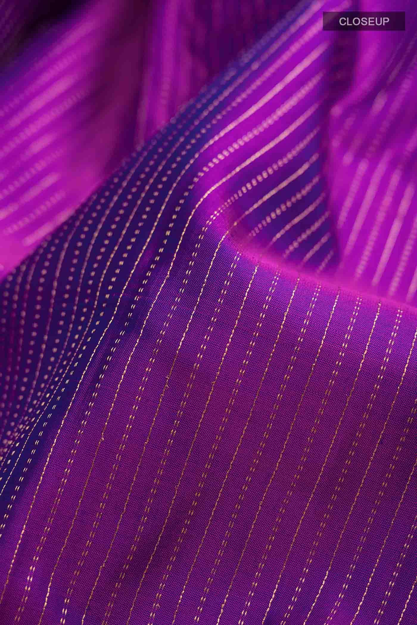 Purple Kanchipuram Silk Saree