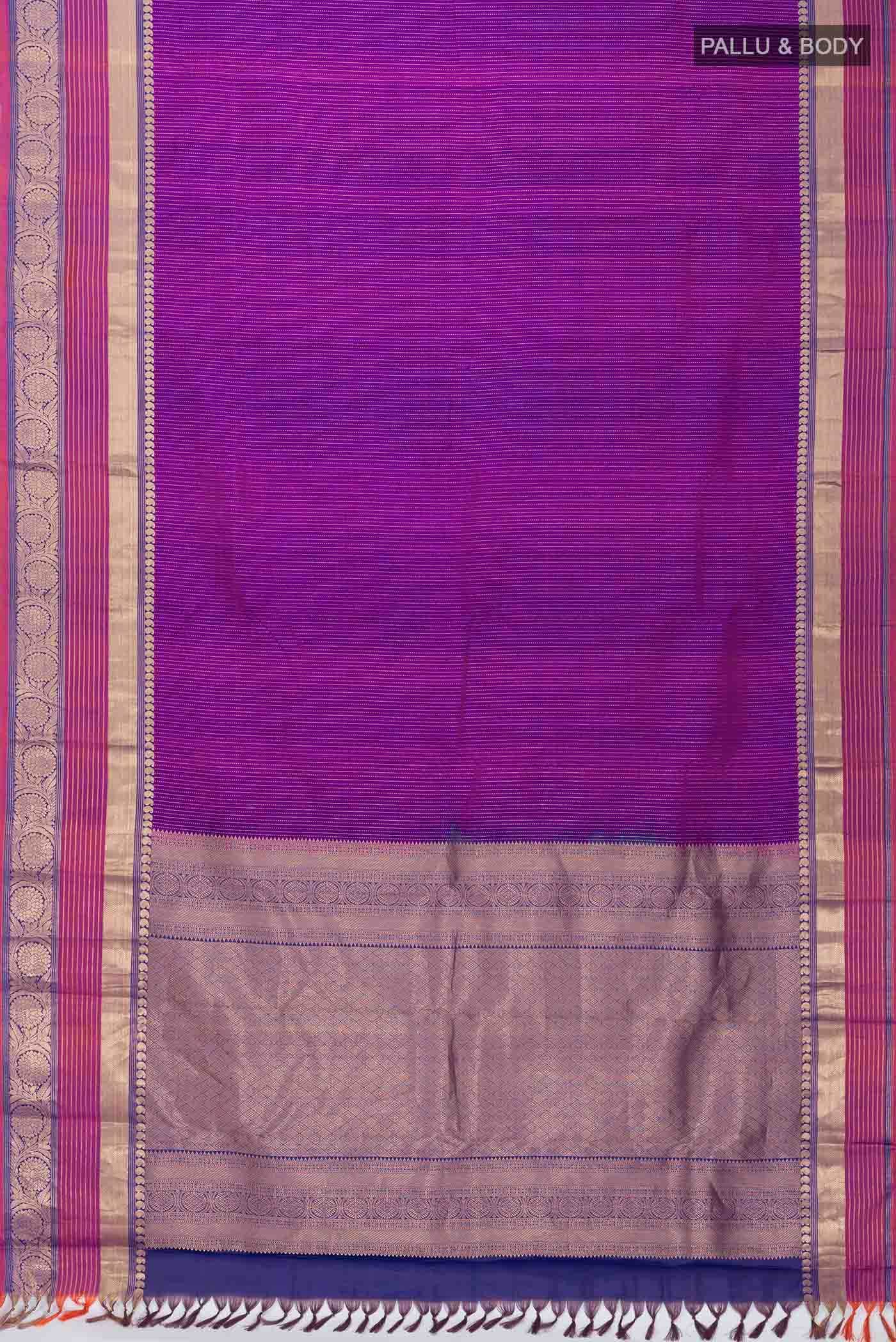 Purple Kanchipuram Silk Saree