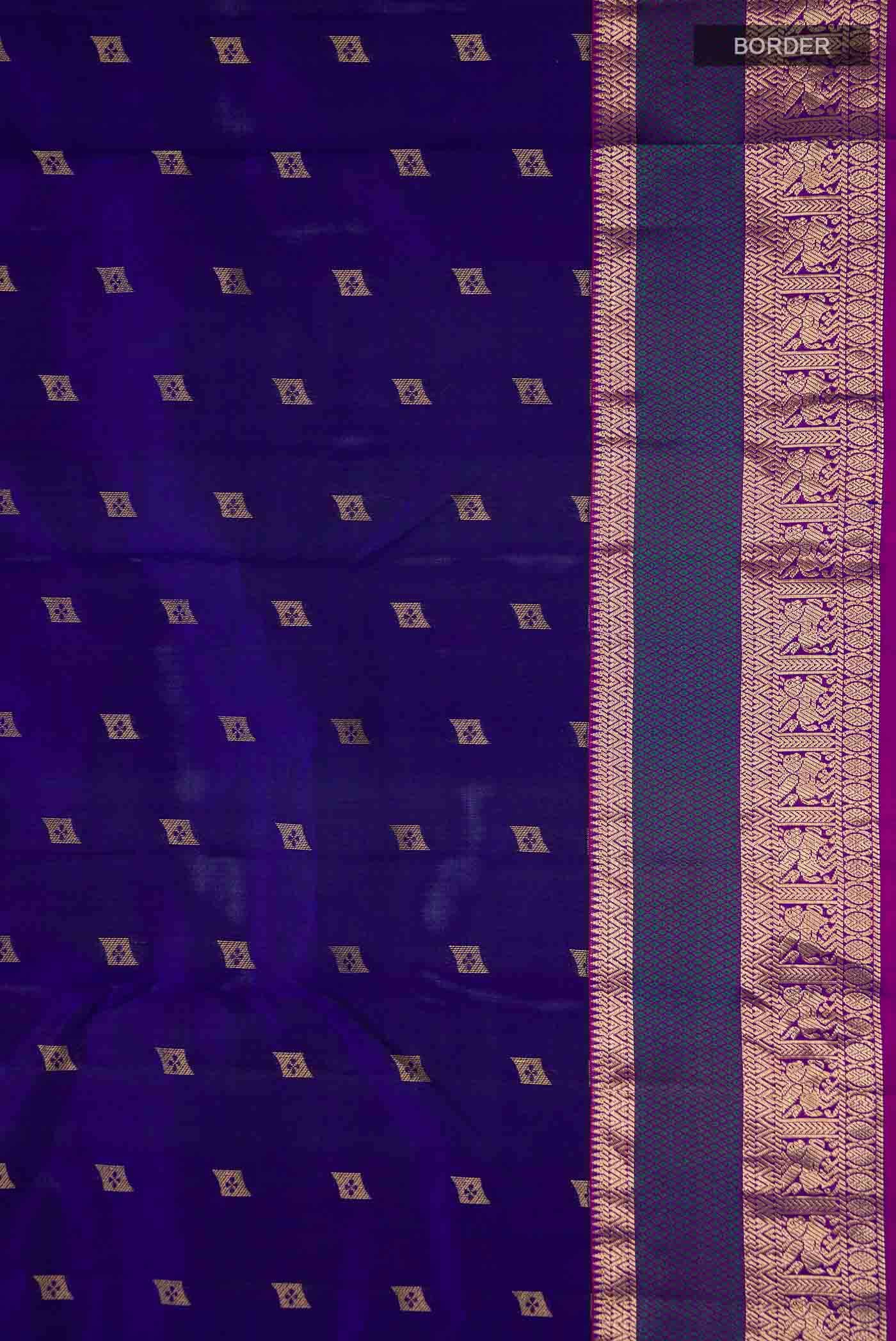 Blue Kanchipuram Silk Saree