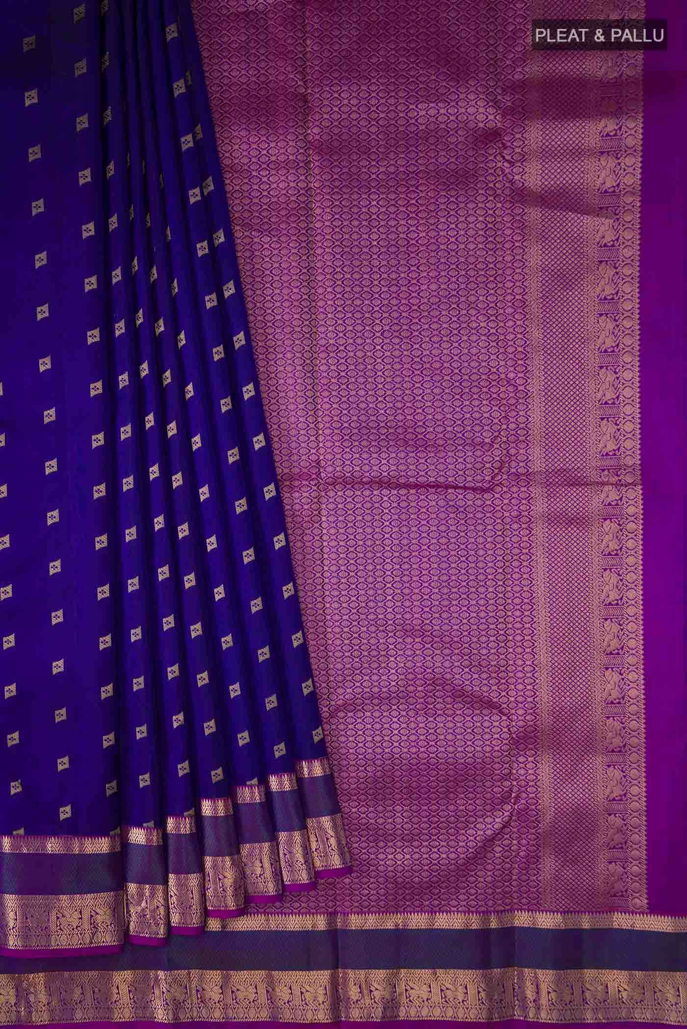 Blue Kanchipuram Silk Saree