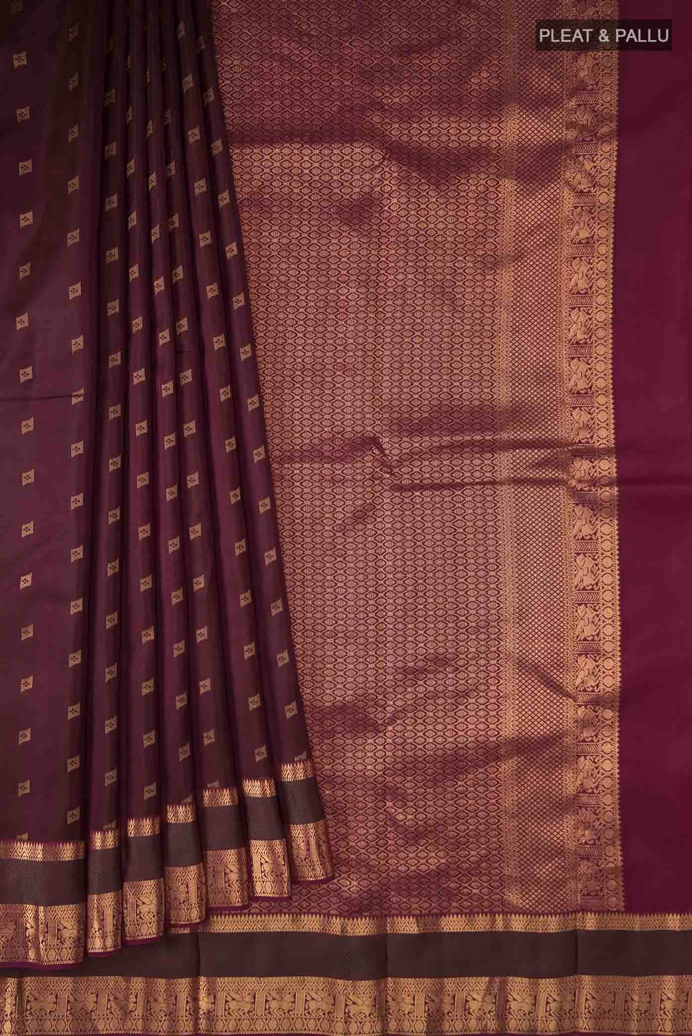 Purple Kanchipuram Silk Saree