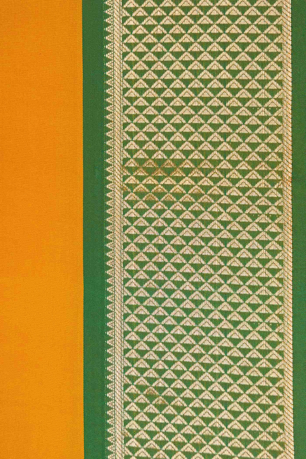 Mustard Dual Tone Soft Silk Saree