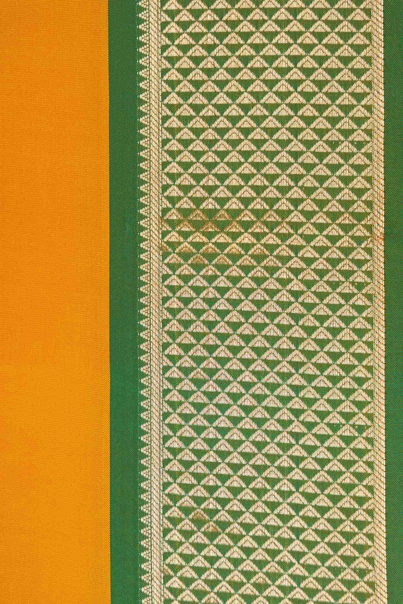 Mustard Dual Tone Soft Silk Saree