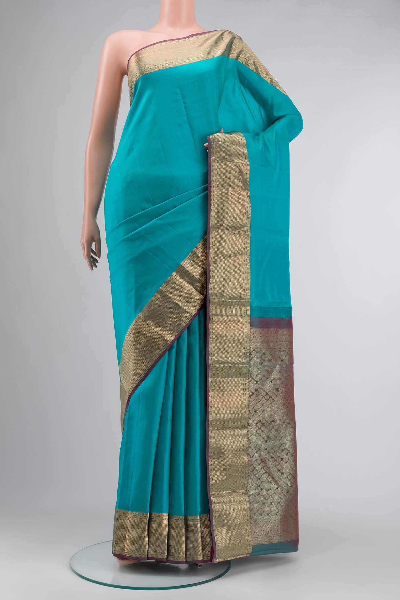 Blue Kanchipuram Silk Saree