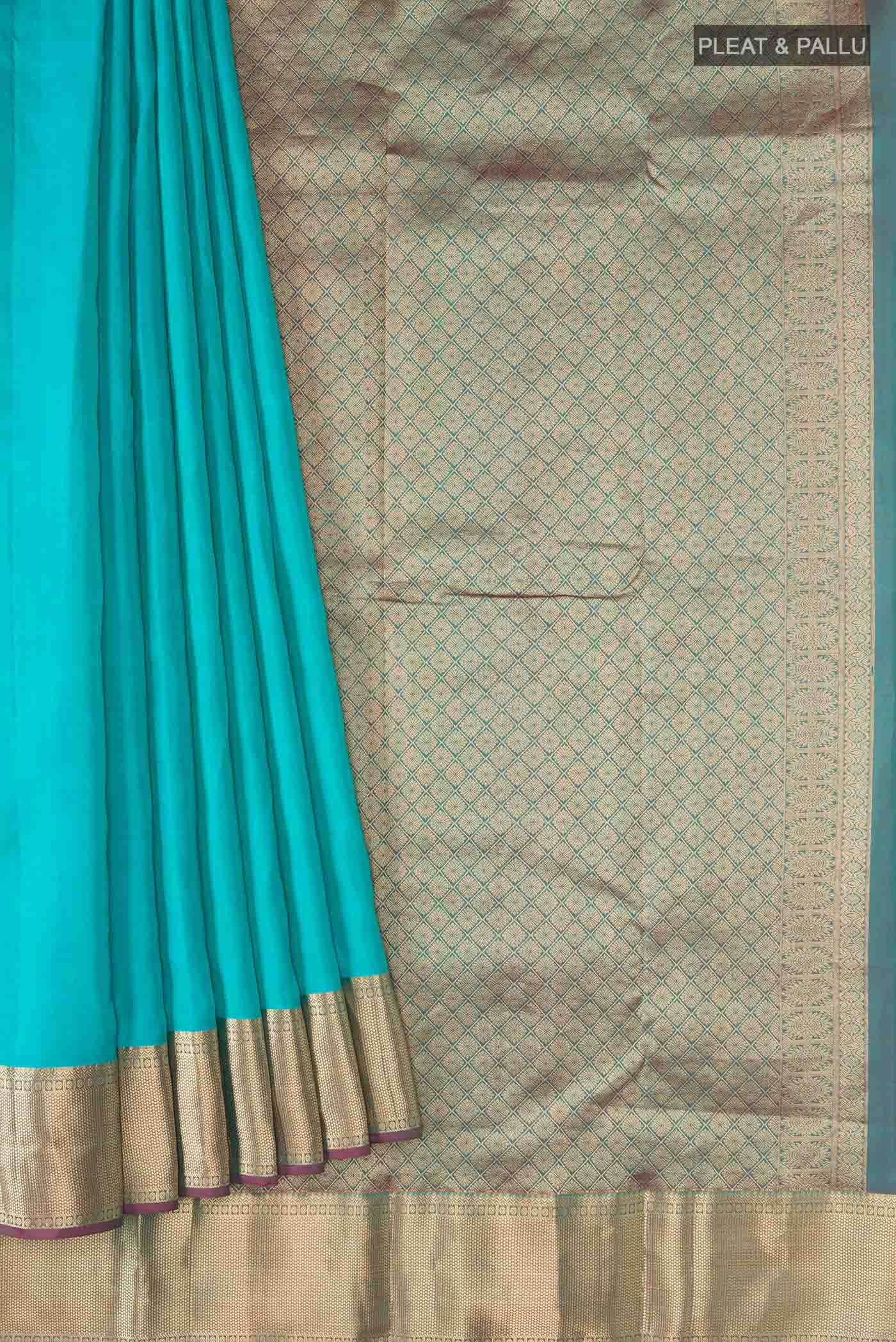 Blue Kanchipuram Silk Saree