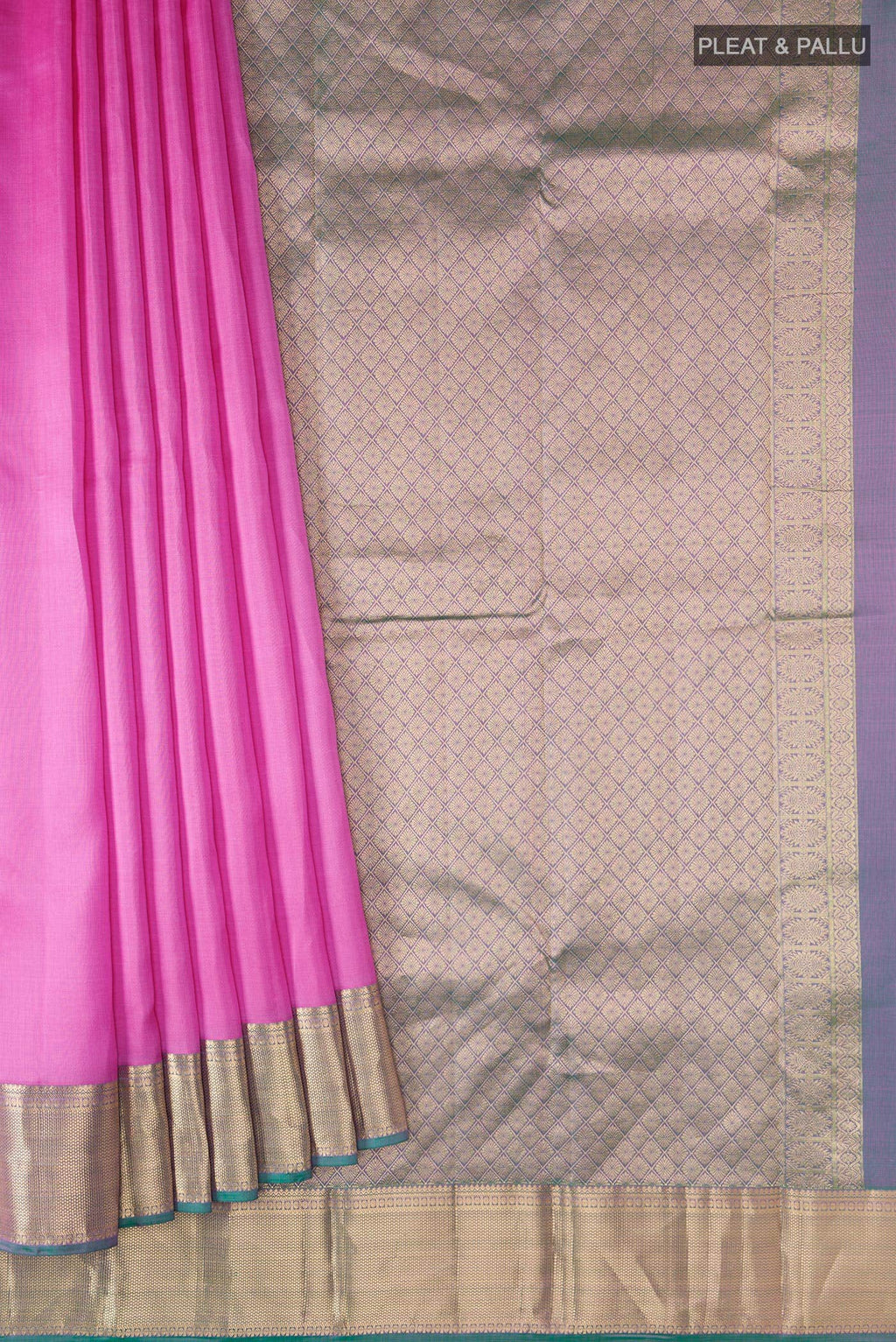 Pink Kanchipuram Silk Saree