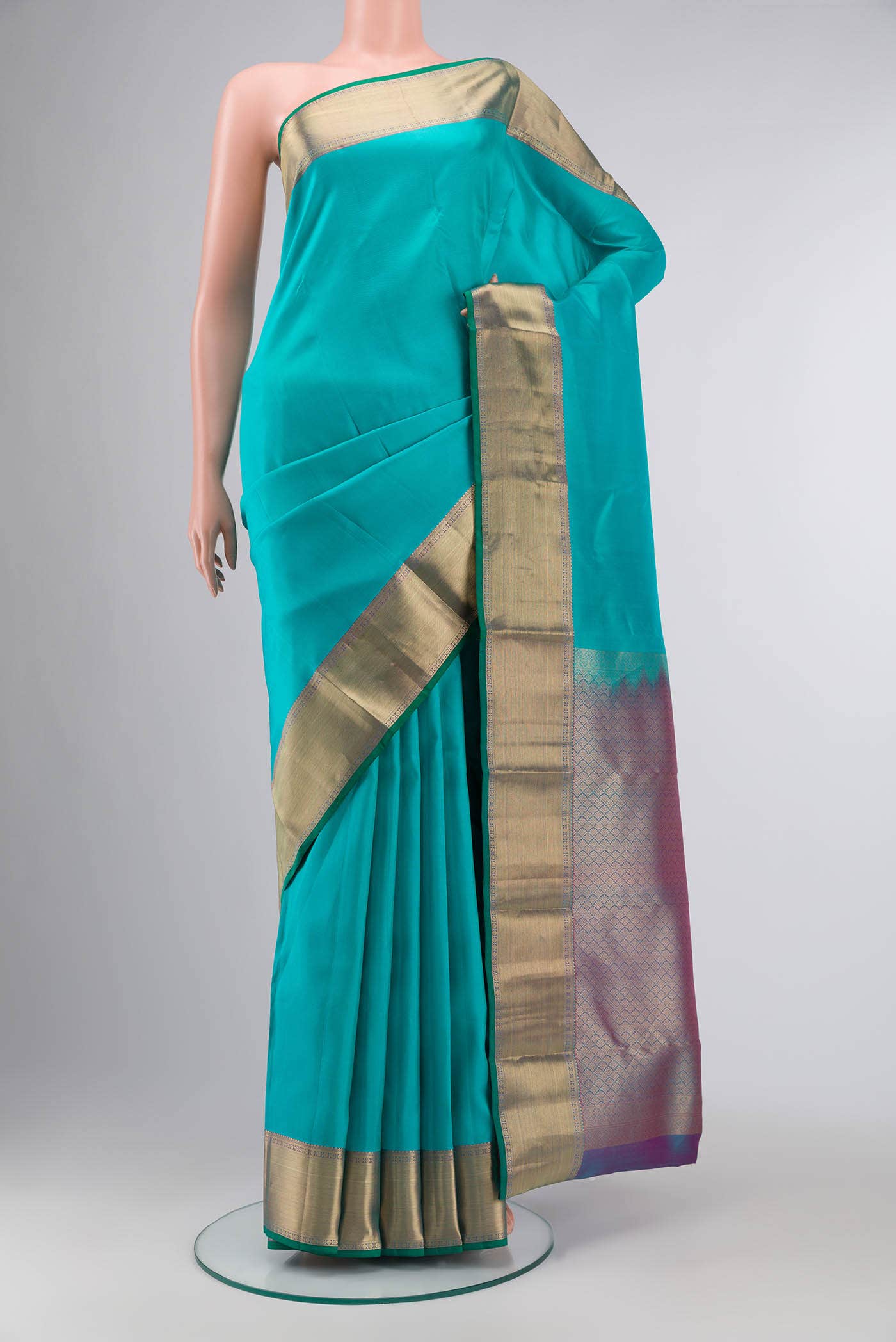 Blue Kanchipuram Silk Saree