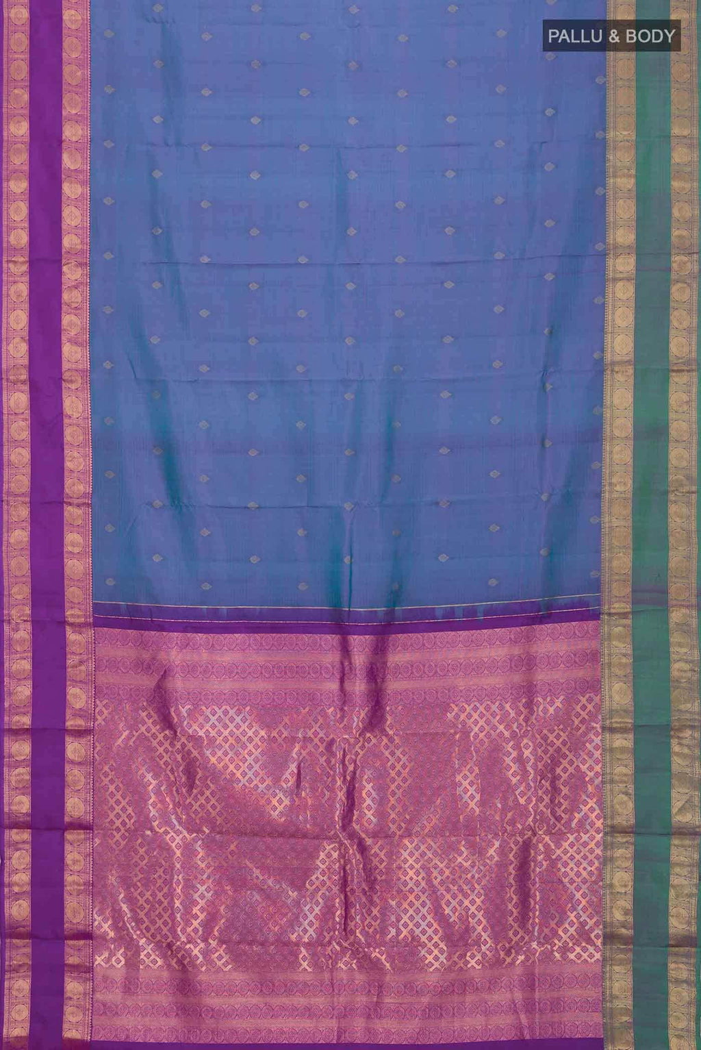 Blue Kanchipuram Silk Saree