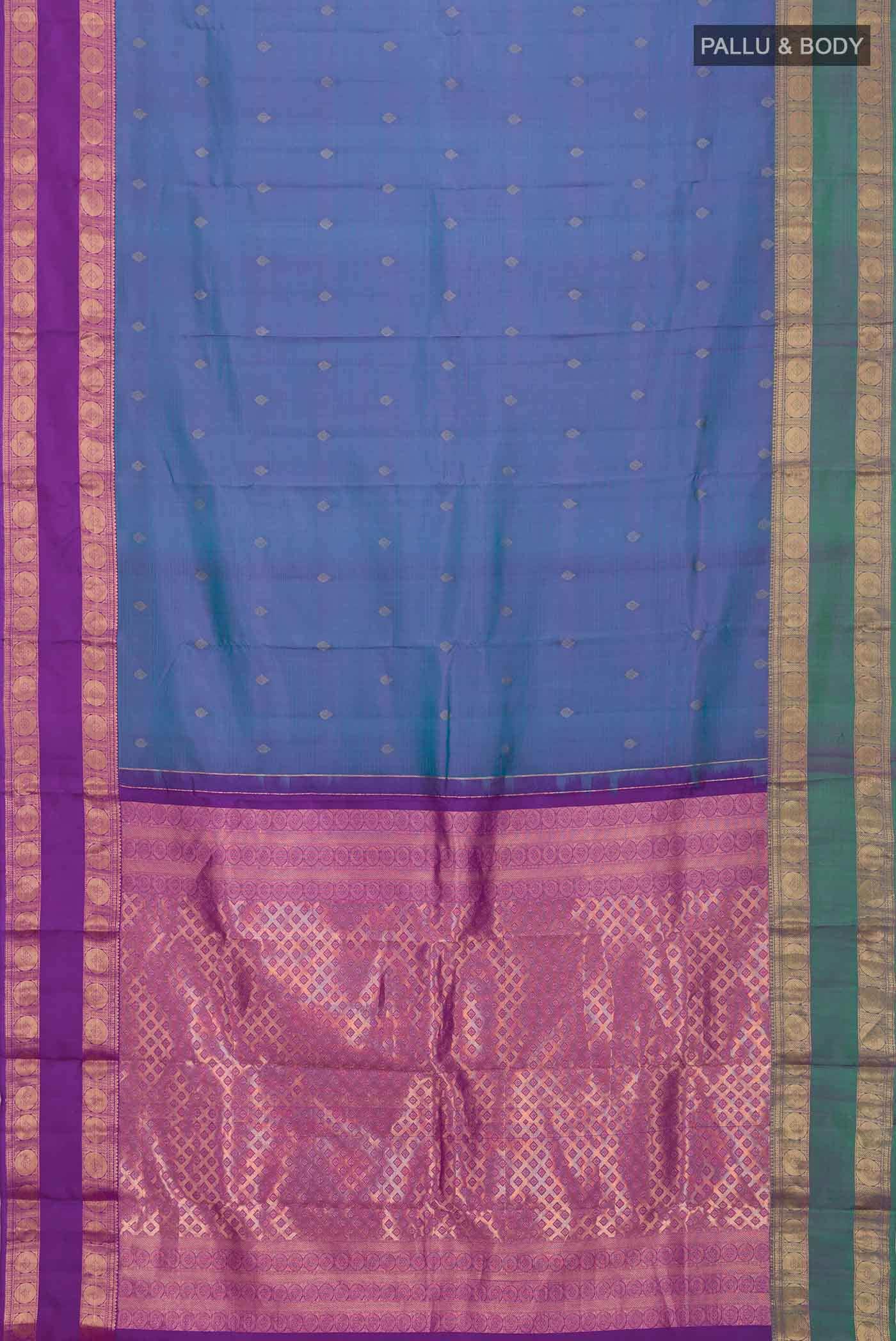 Blue Kanchipuram Silk Saree