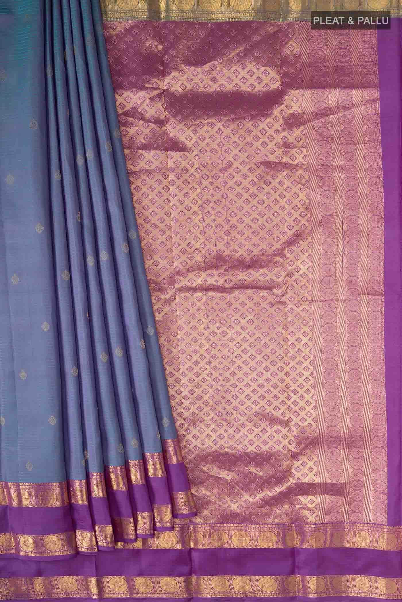 Blue Kanchipuram Silk Saree