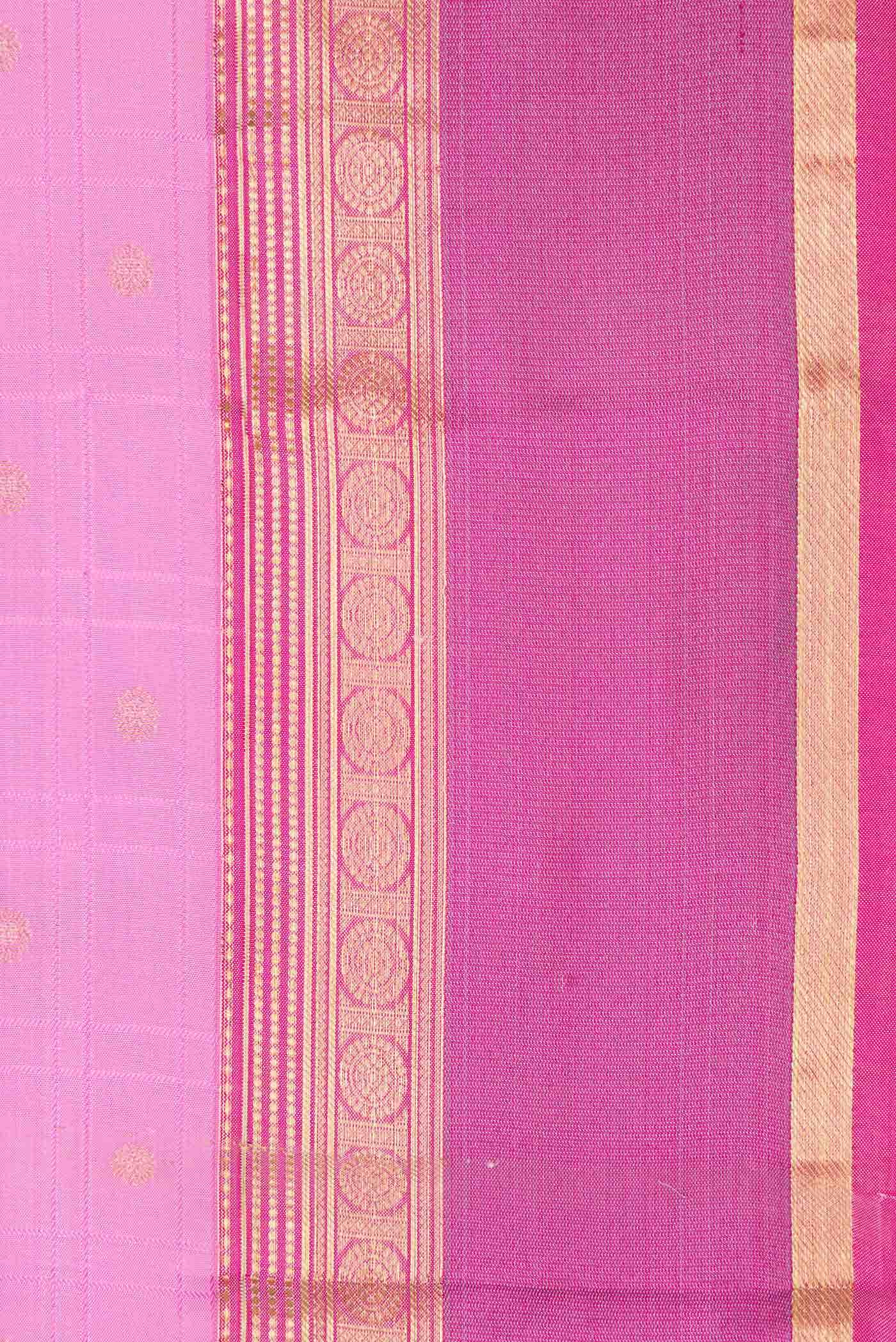 Pink Dual Tone Kanchipuram Silk Saree