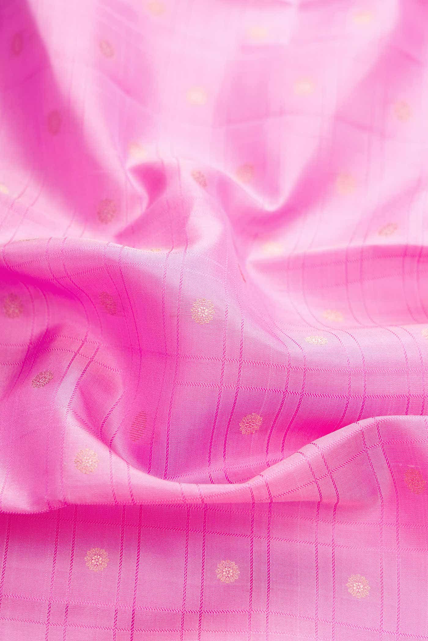 Pink Dual Tone Kanchipuram Silk Saree