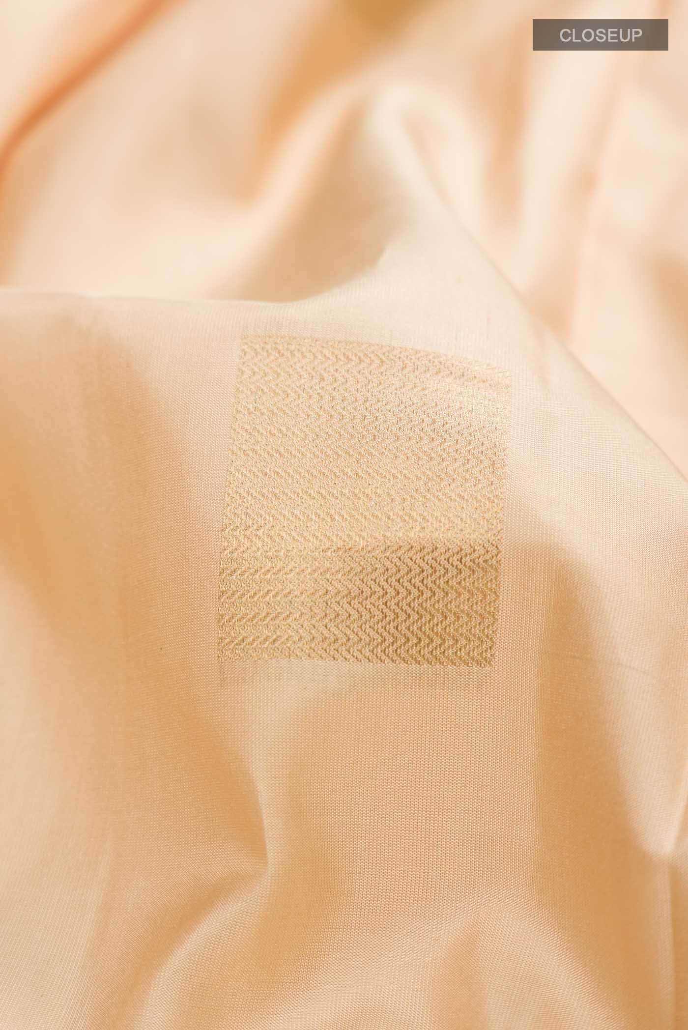 Beige Kanchipuram Silk Saree