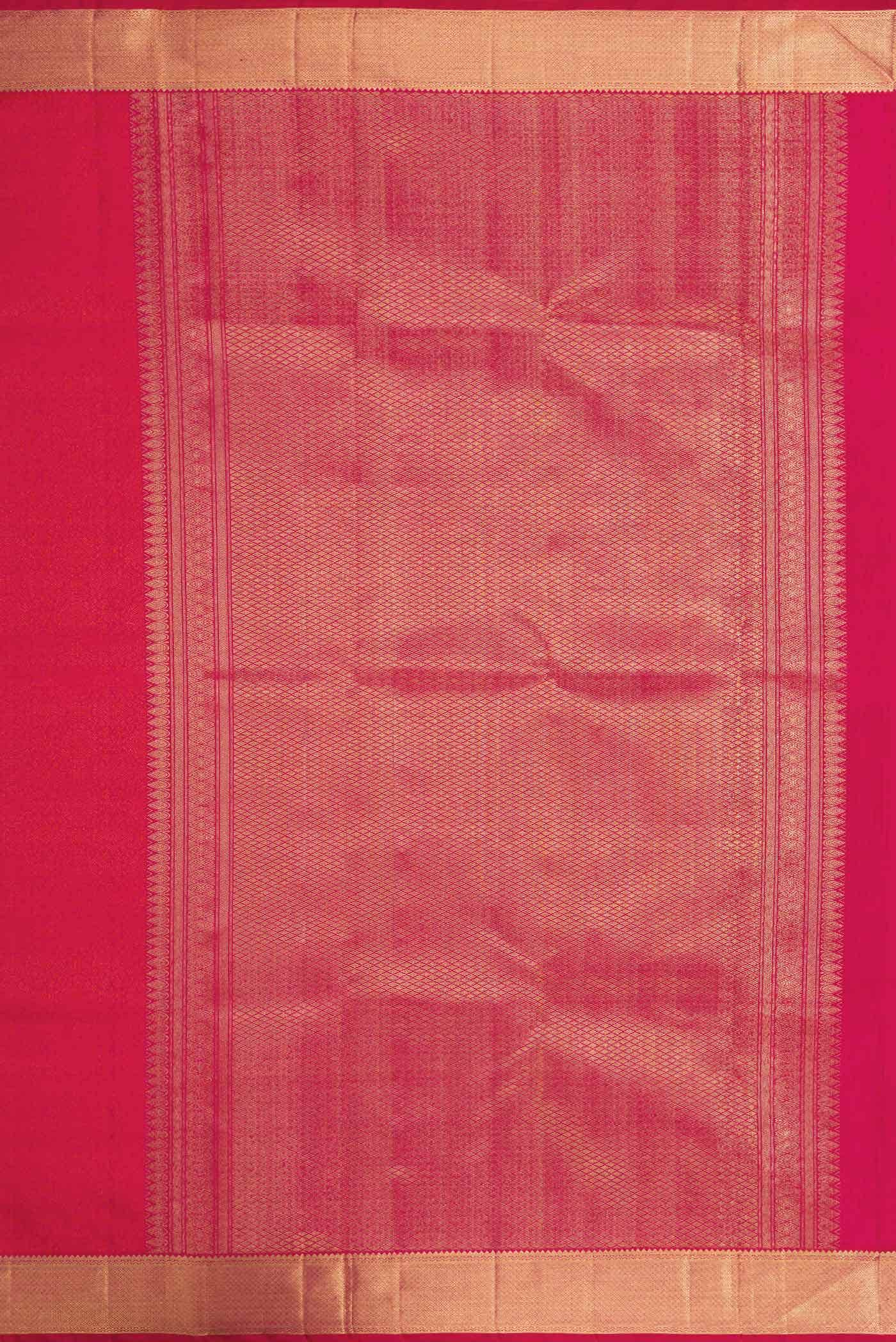 Pure Silk Pure Zari Dark Pink Dual Tone Kanchipuram Saree