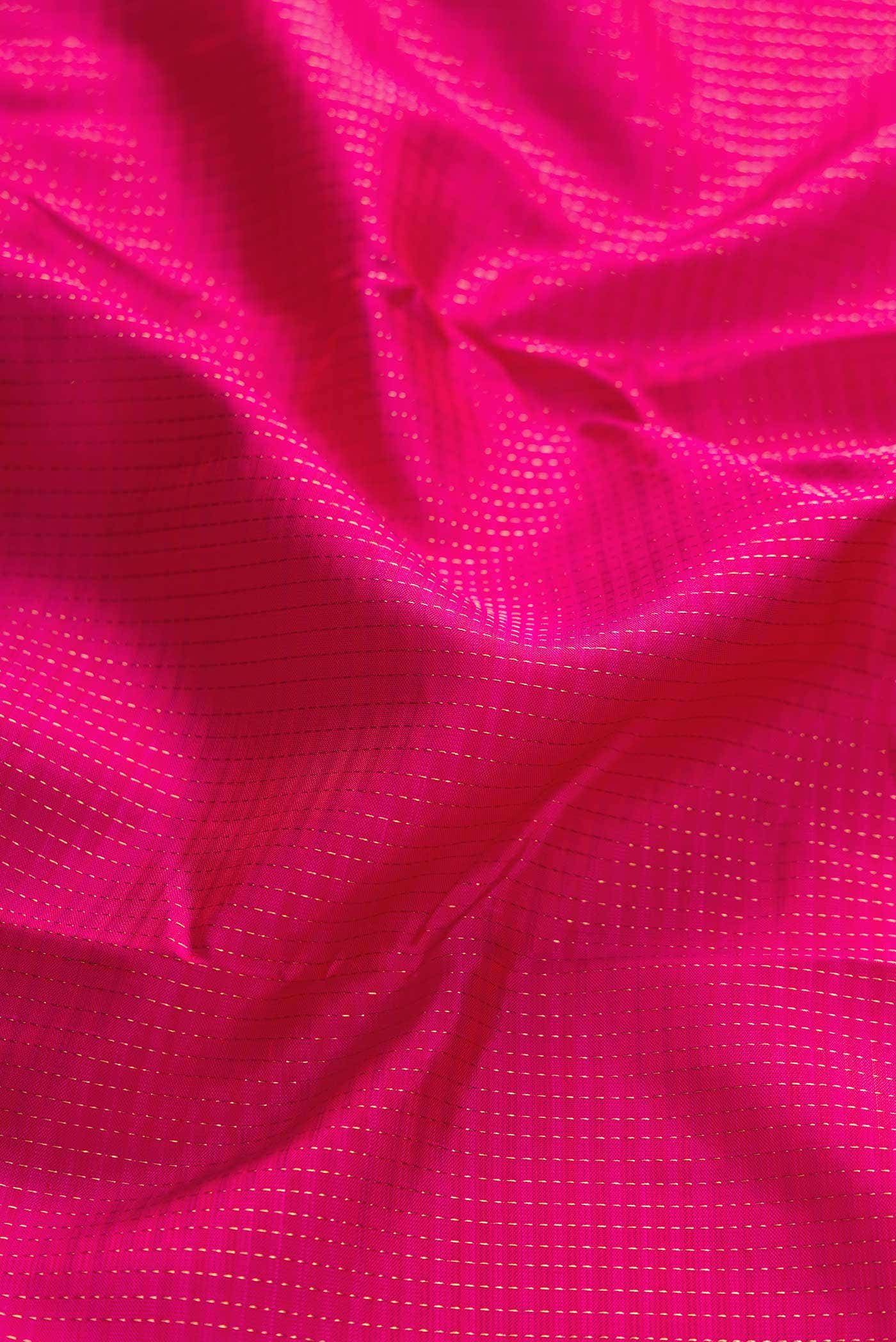 Pure Silk Pure Zari Dark Pink Dual Tone Kanchipuram Saree