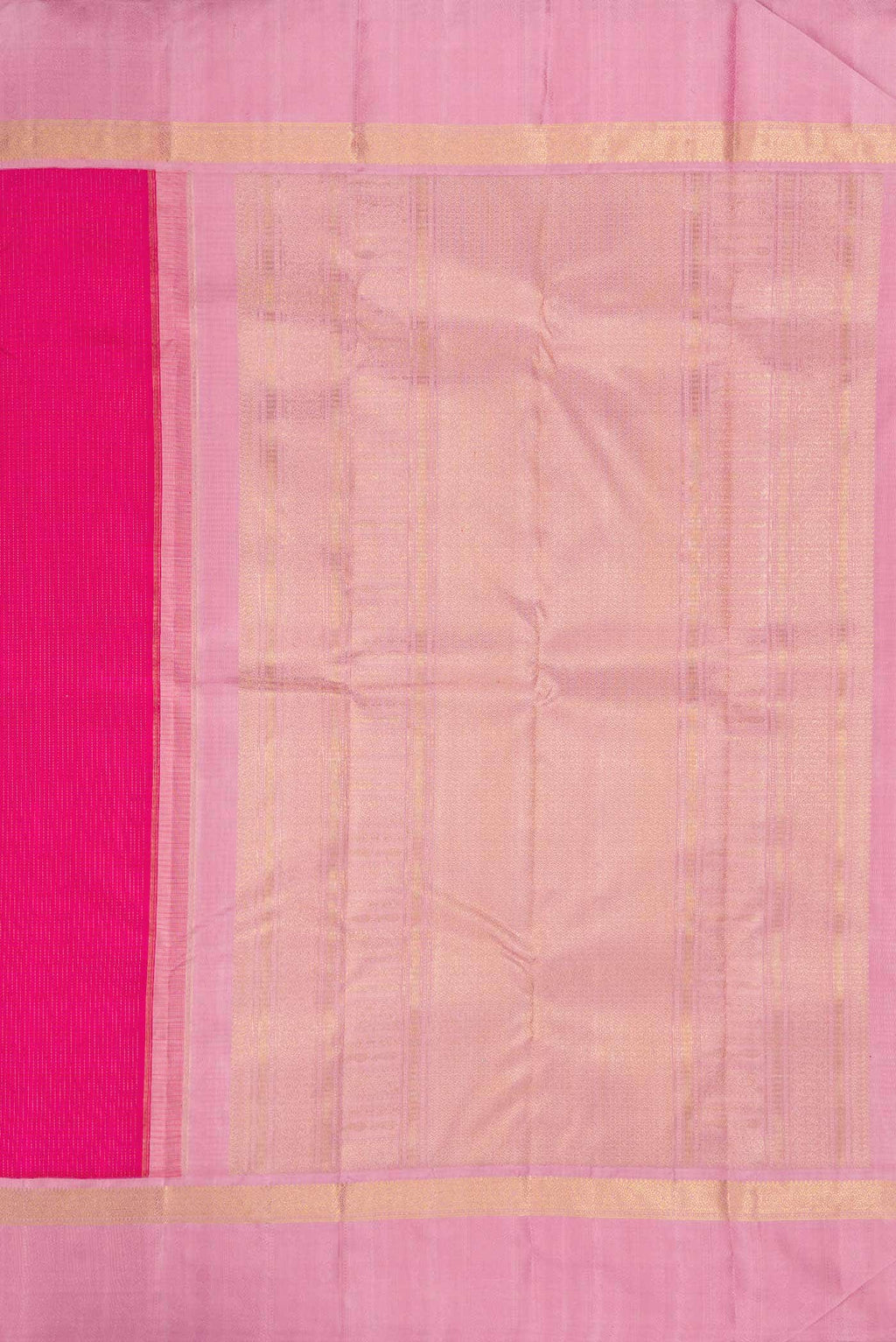 Pure Silk Pure Zari Dark Pink Dual Tone Kanchipuram Saree