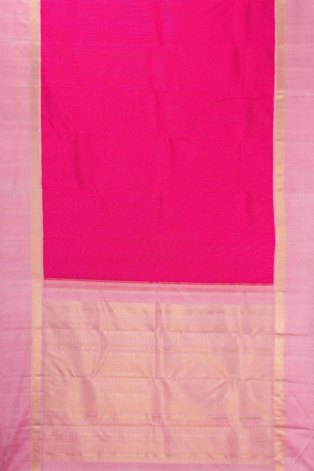 Pure Silk Pure Zari Dark Pink Dual Tone Kanchipuram Saree