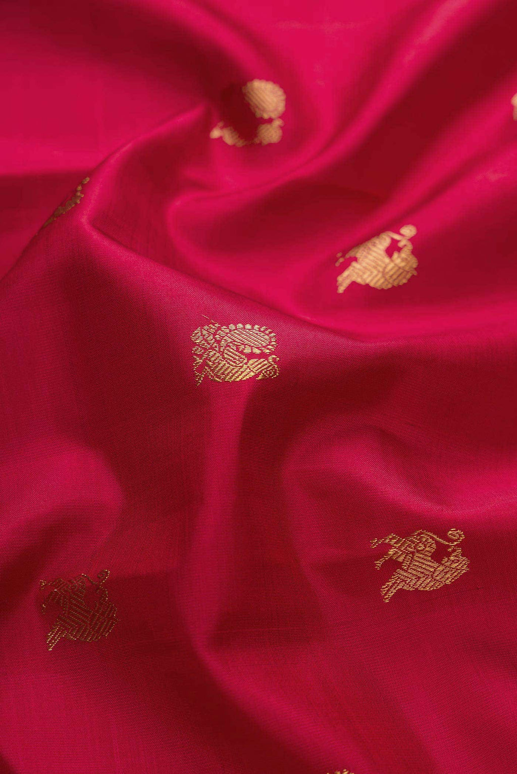 Pure Silk Pure Zari Maroon Dual Tone Kanchipuram Saree