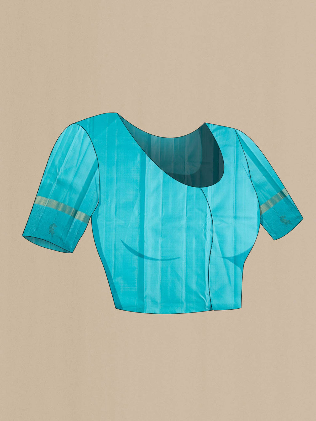 Pure Silk Pure Zari Blue Kanchipuram Saree