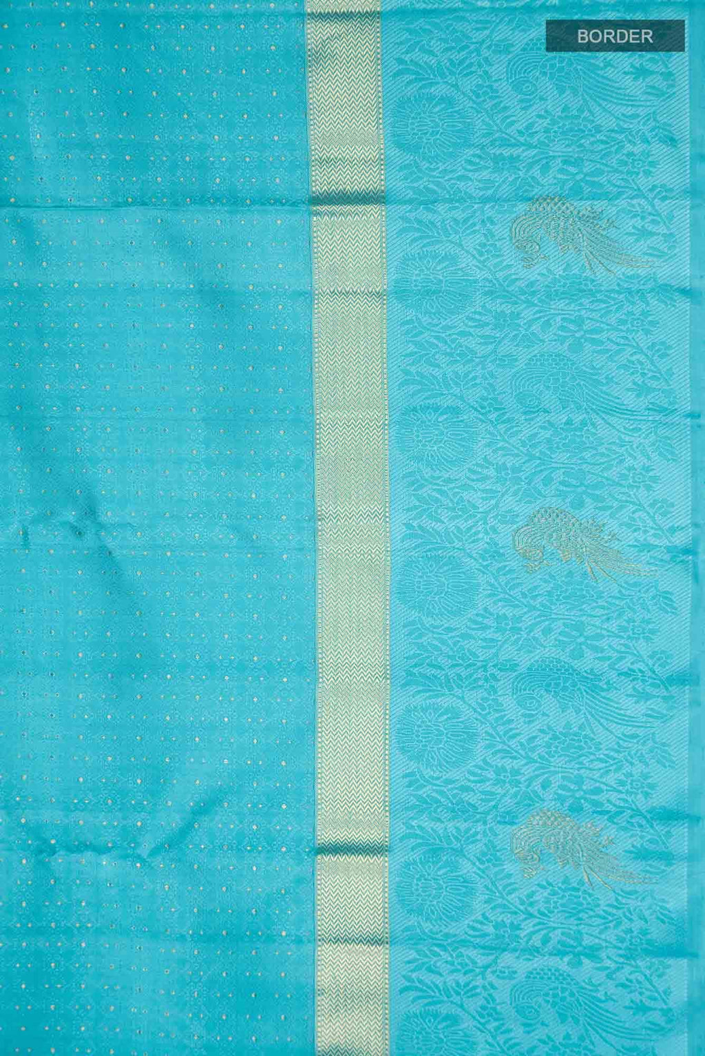 Pure Silk Pure Zari Blue Kanchipuram Saree