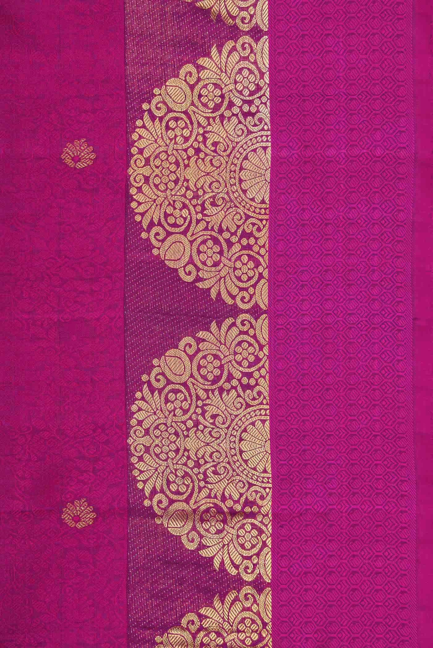 Pure Silk Pure Zari Purple Dual Tone Kanchipuram Saree