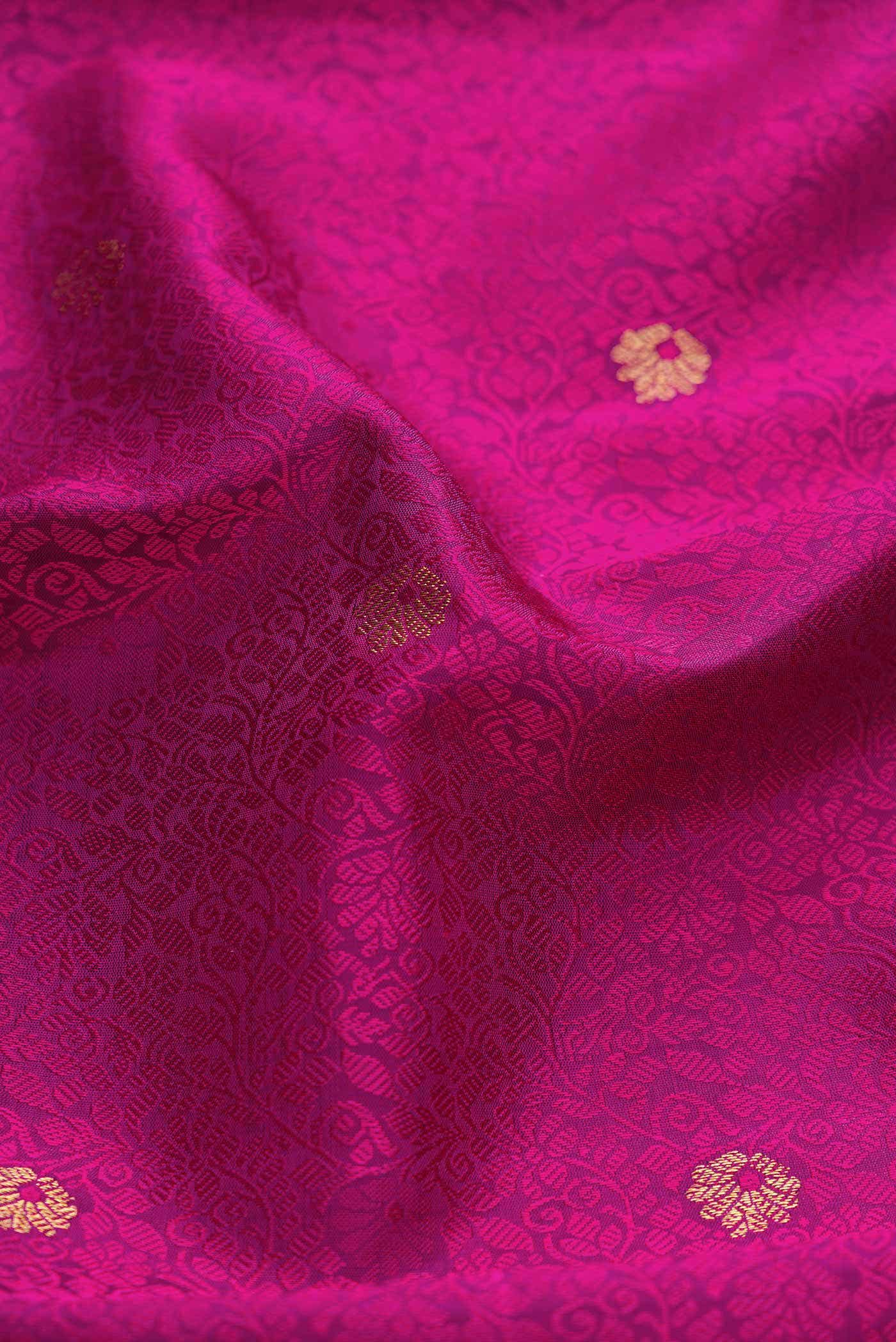 Pure Silk Pure Zari Purple Dual Tone Kanchipuram Saree